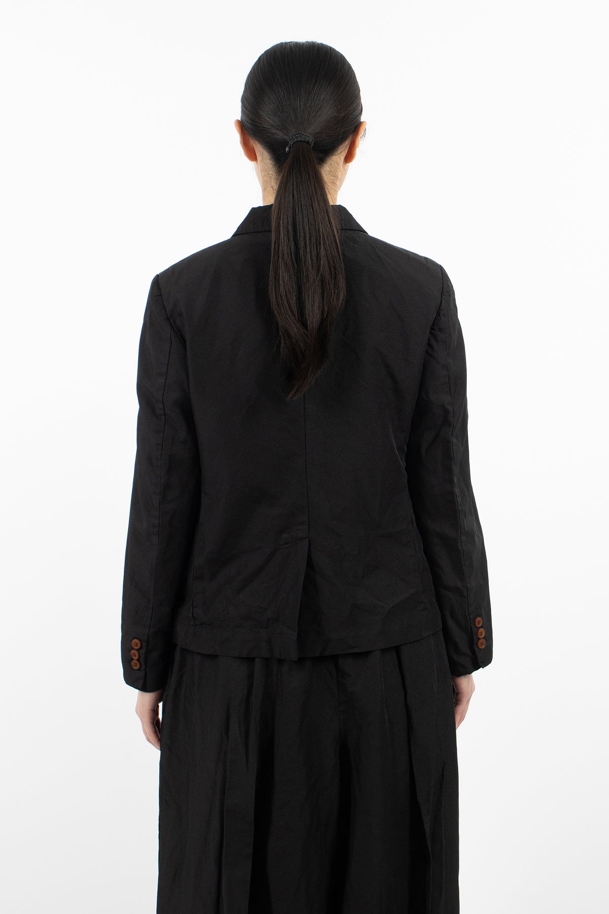 Stud Button Blazer Jacket Black