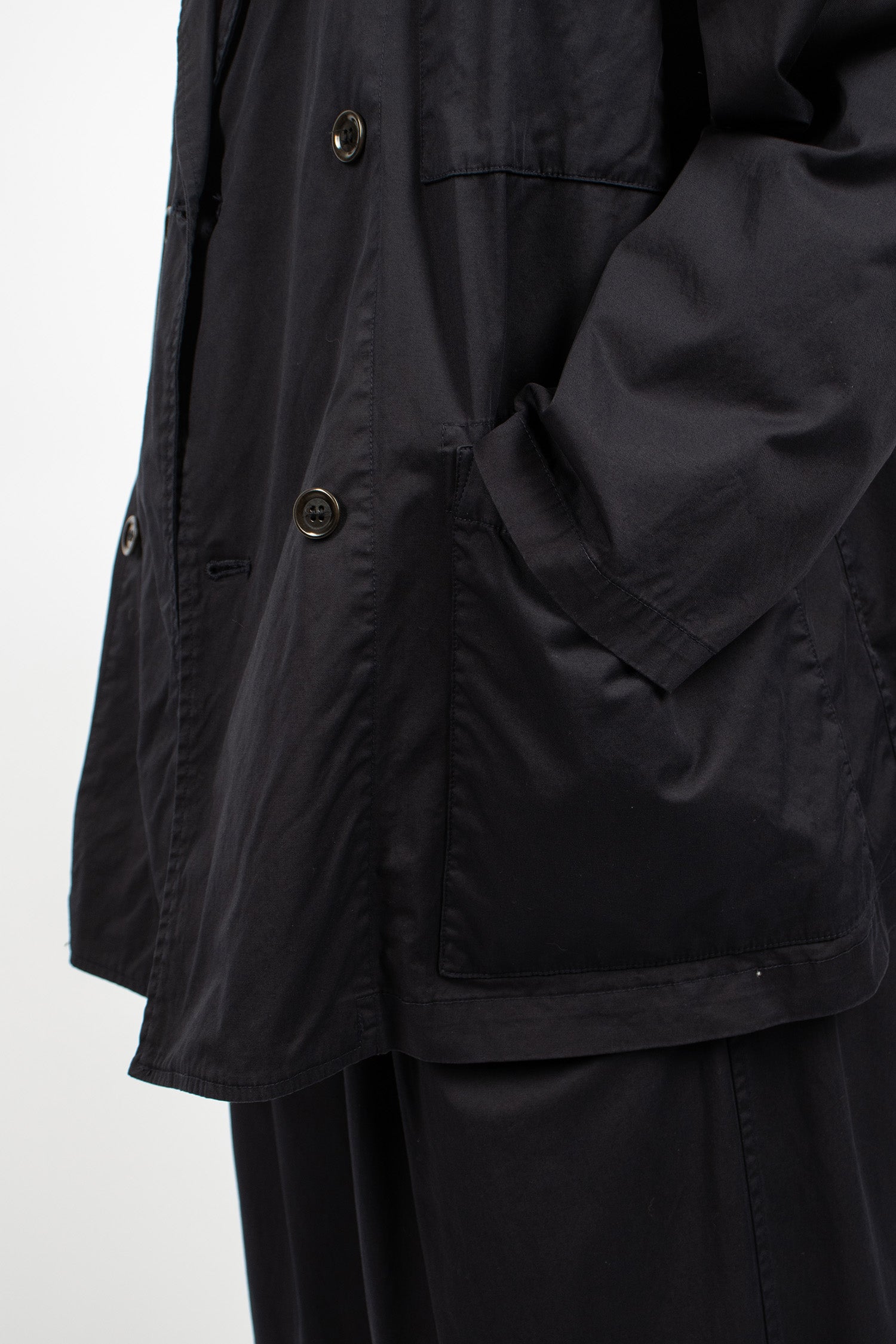 Double-Breasted Sack Jacket Dark Navy