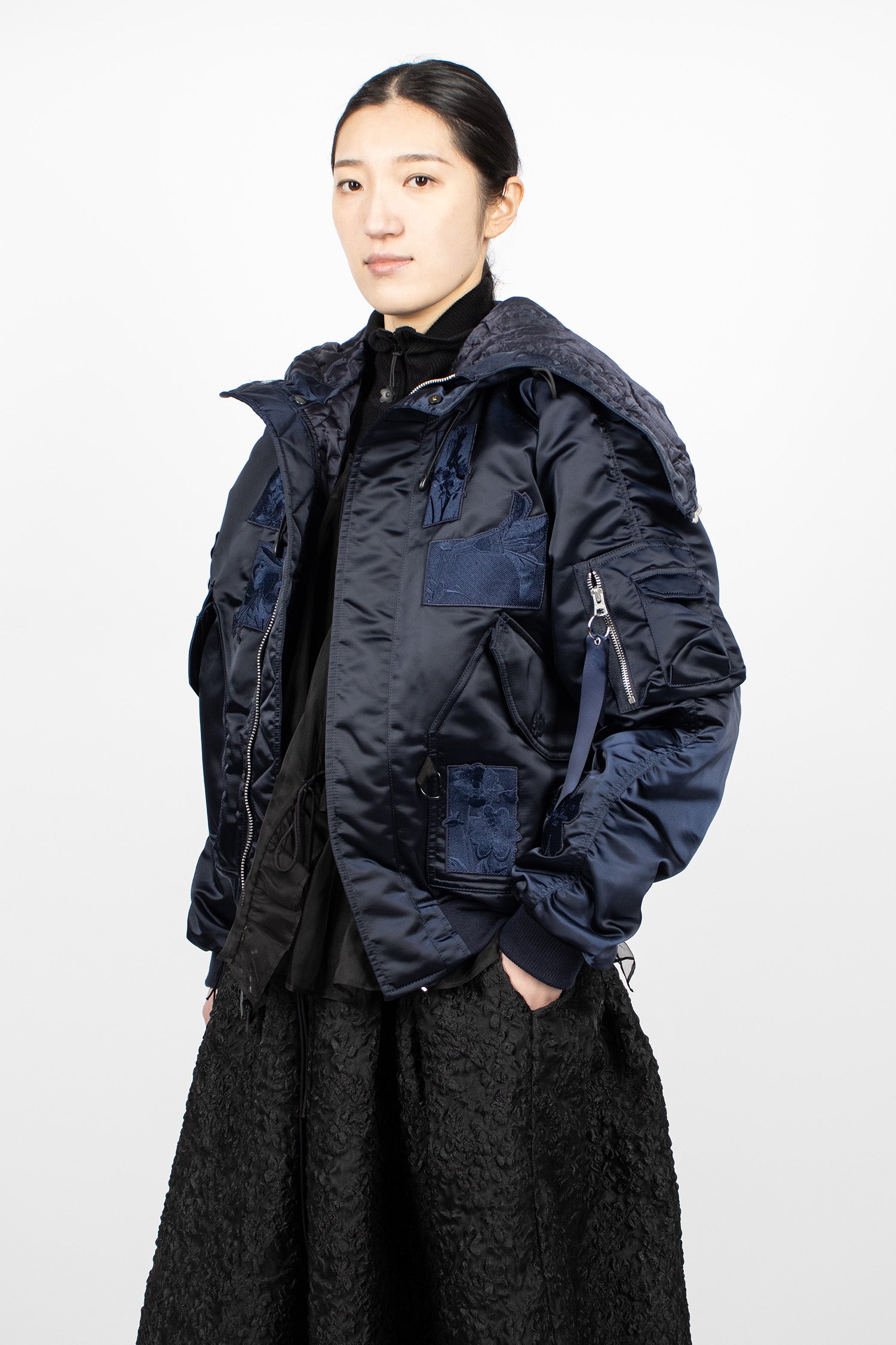 Alpha x CB N-2B Jacket Navy