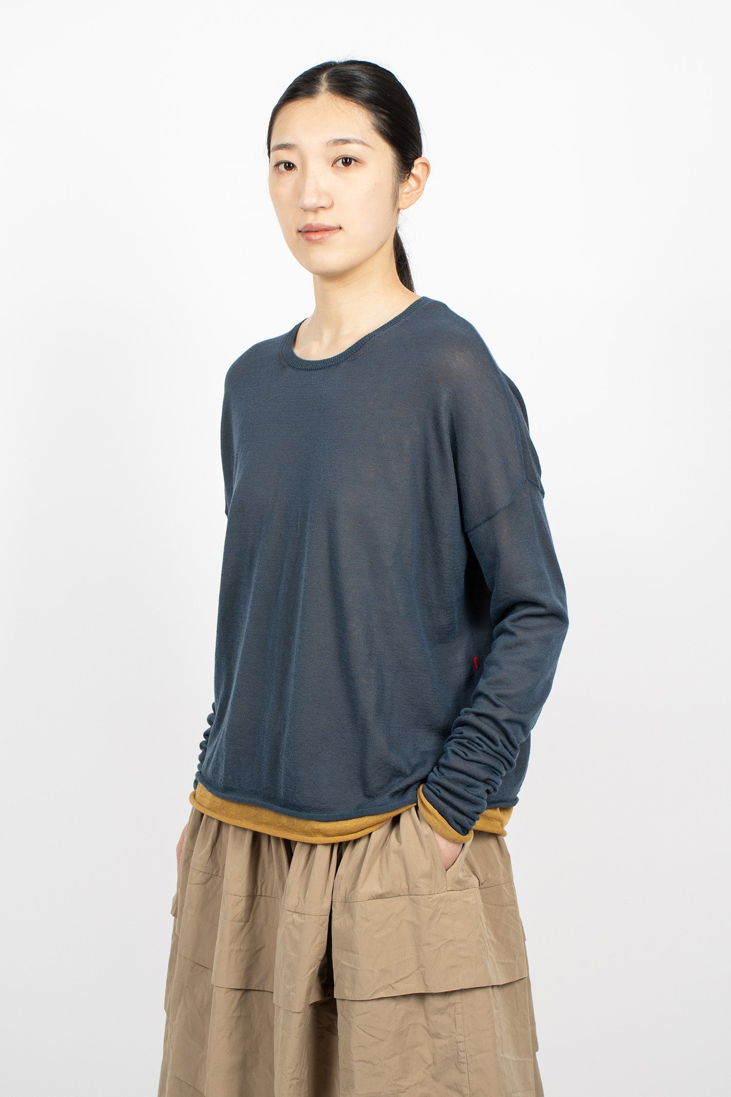 Double-Layered Jumper Blue/Cumin
