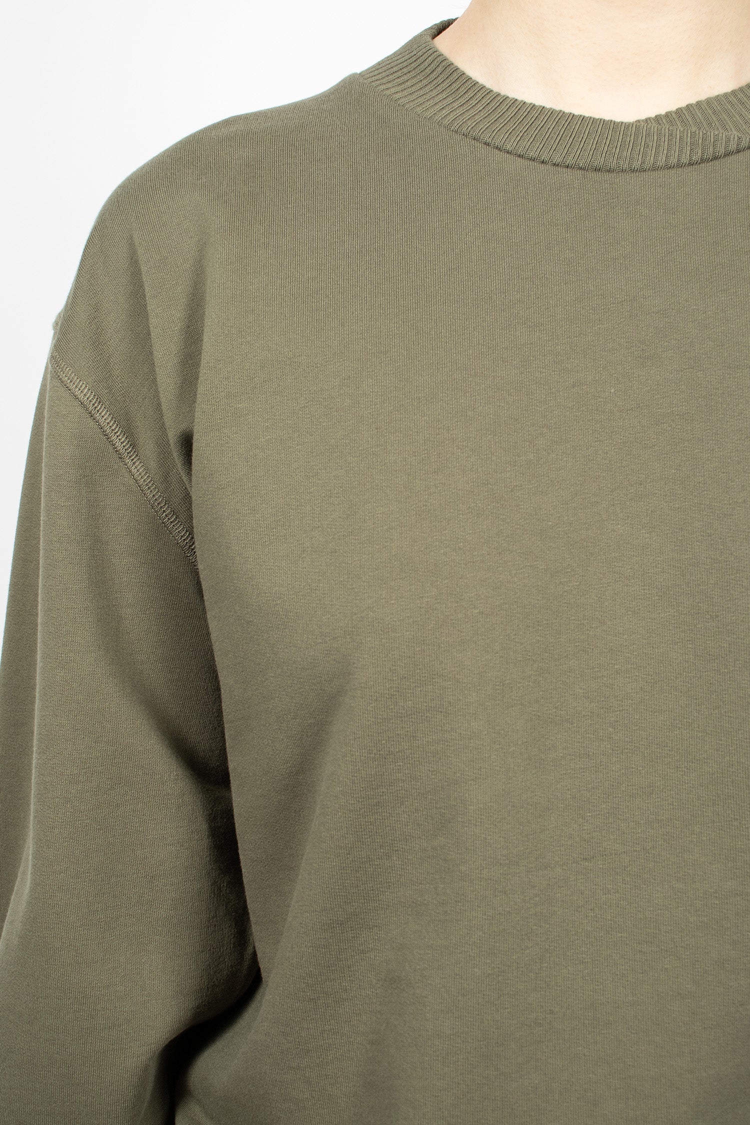 Cross Neck Sweatshirt Uniform Green