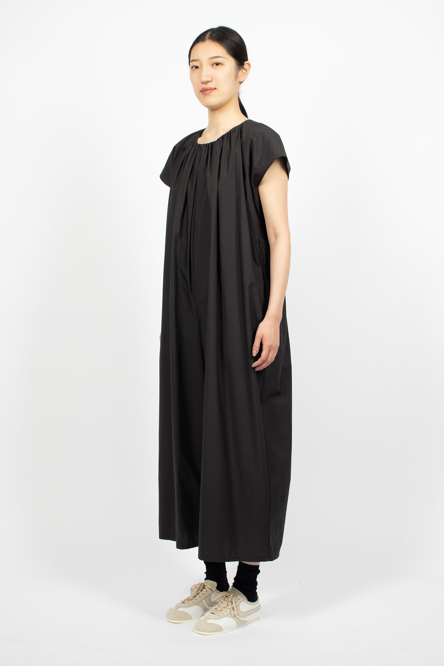 SJP11 Shirred Jumpsuit Black