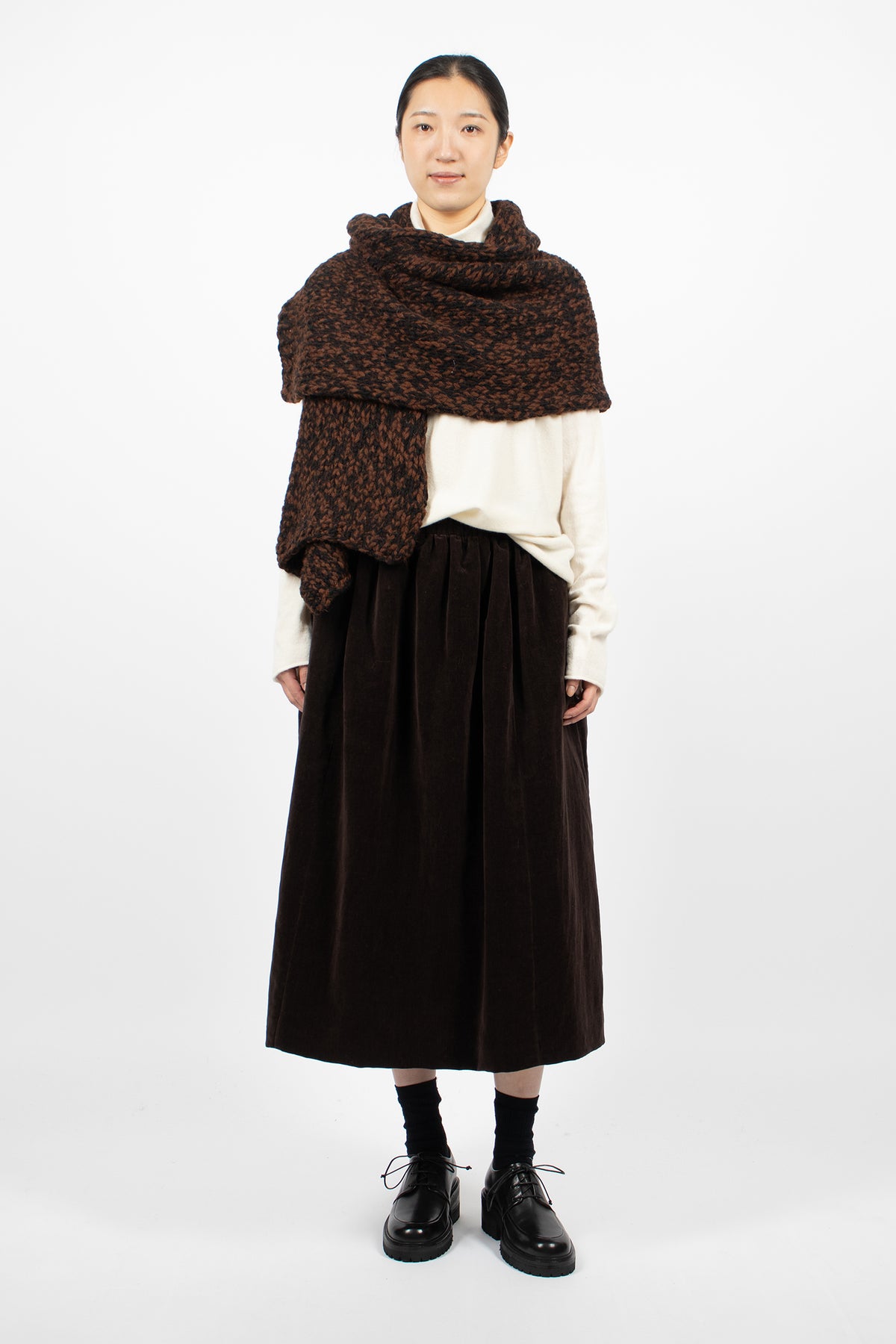 Camille Scarf Black/Brown