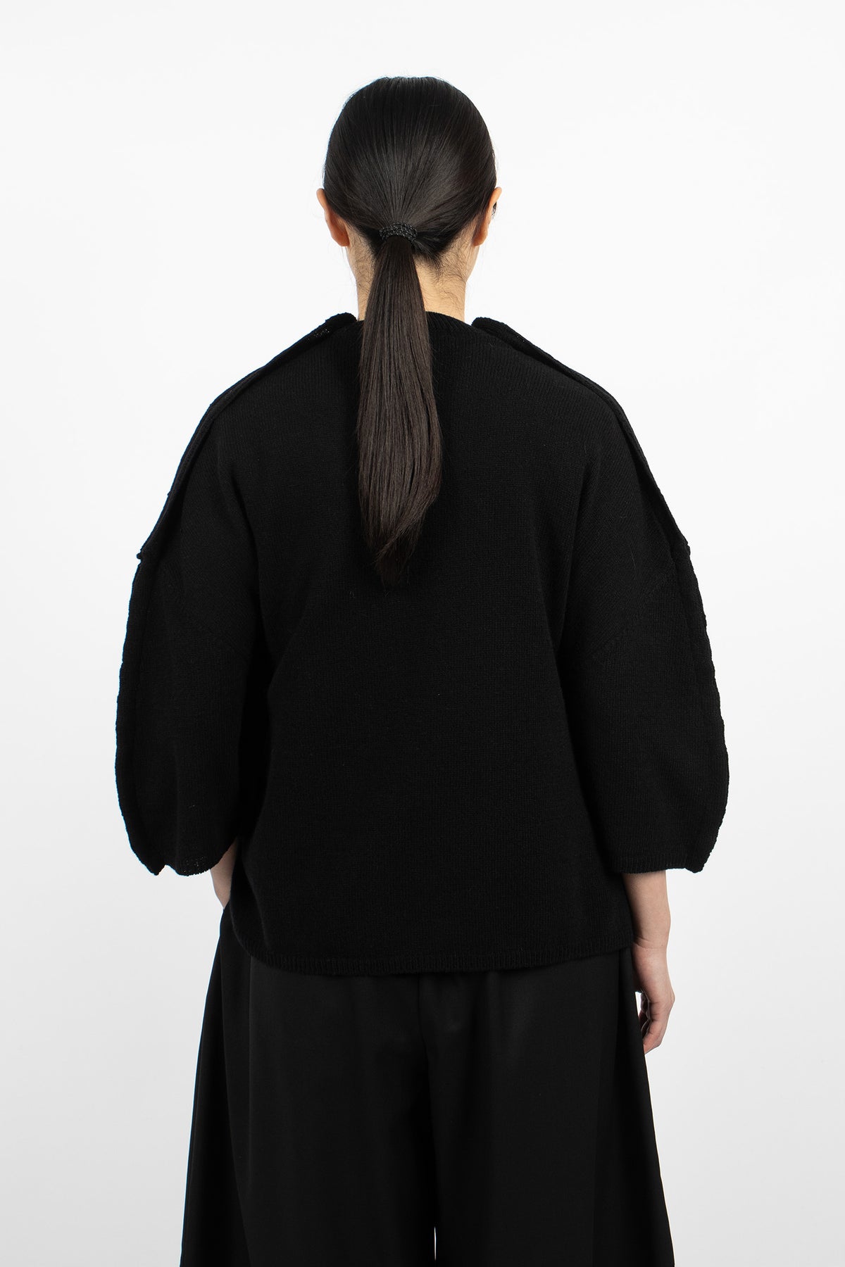 Curved Seam Jumper Black