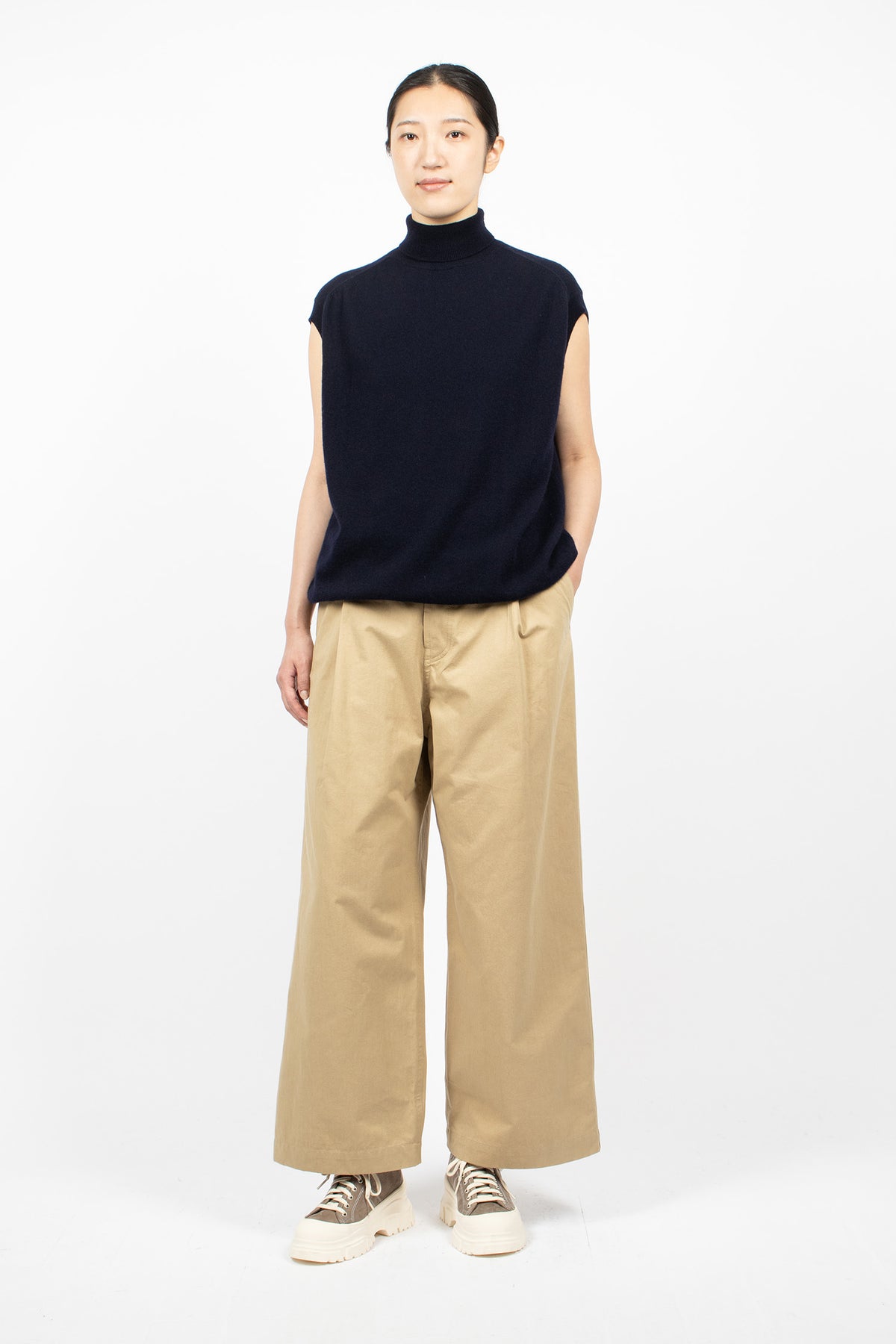 Maia Sleeveless Knit Pullover Midnight