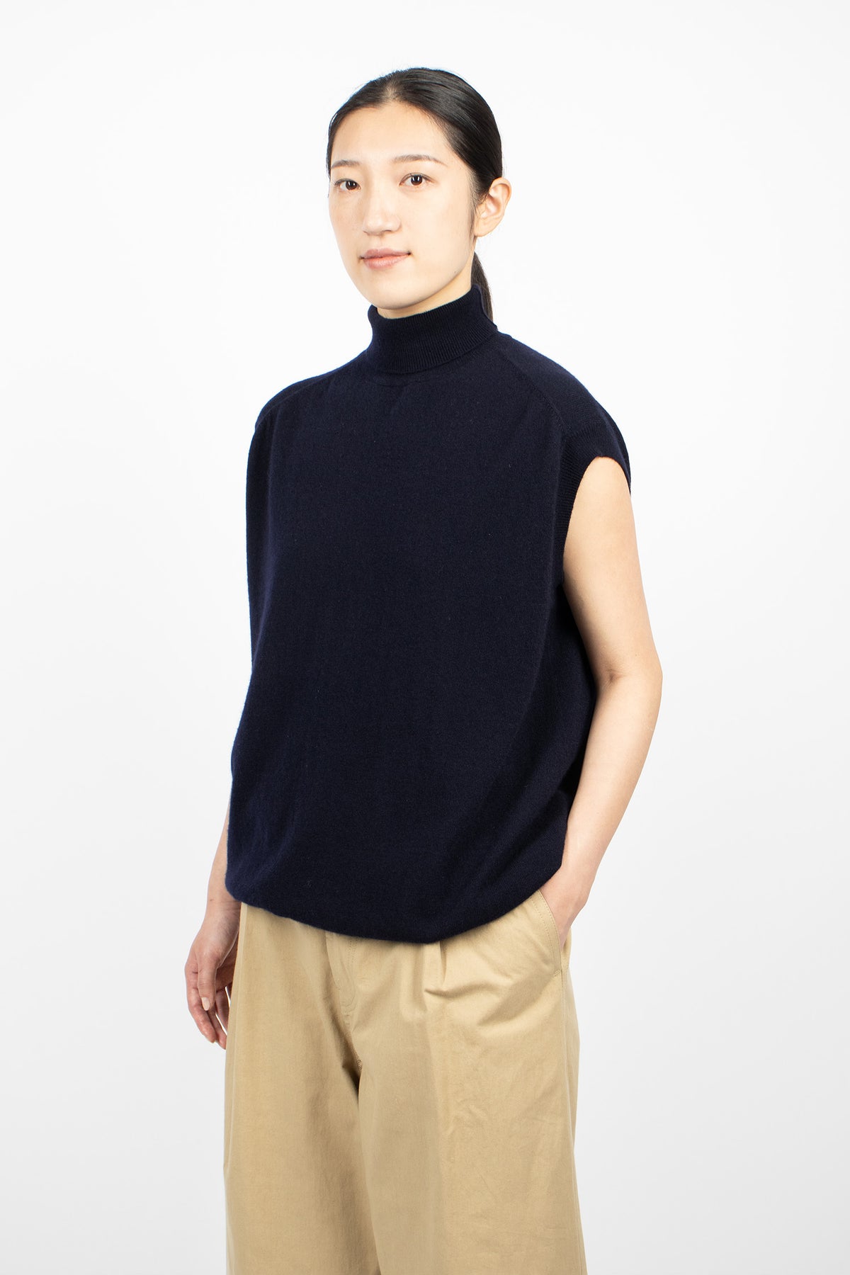 Maia Sleeveless Knit Pullover Midnight