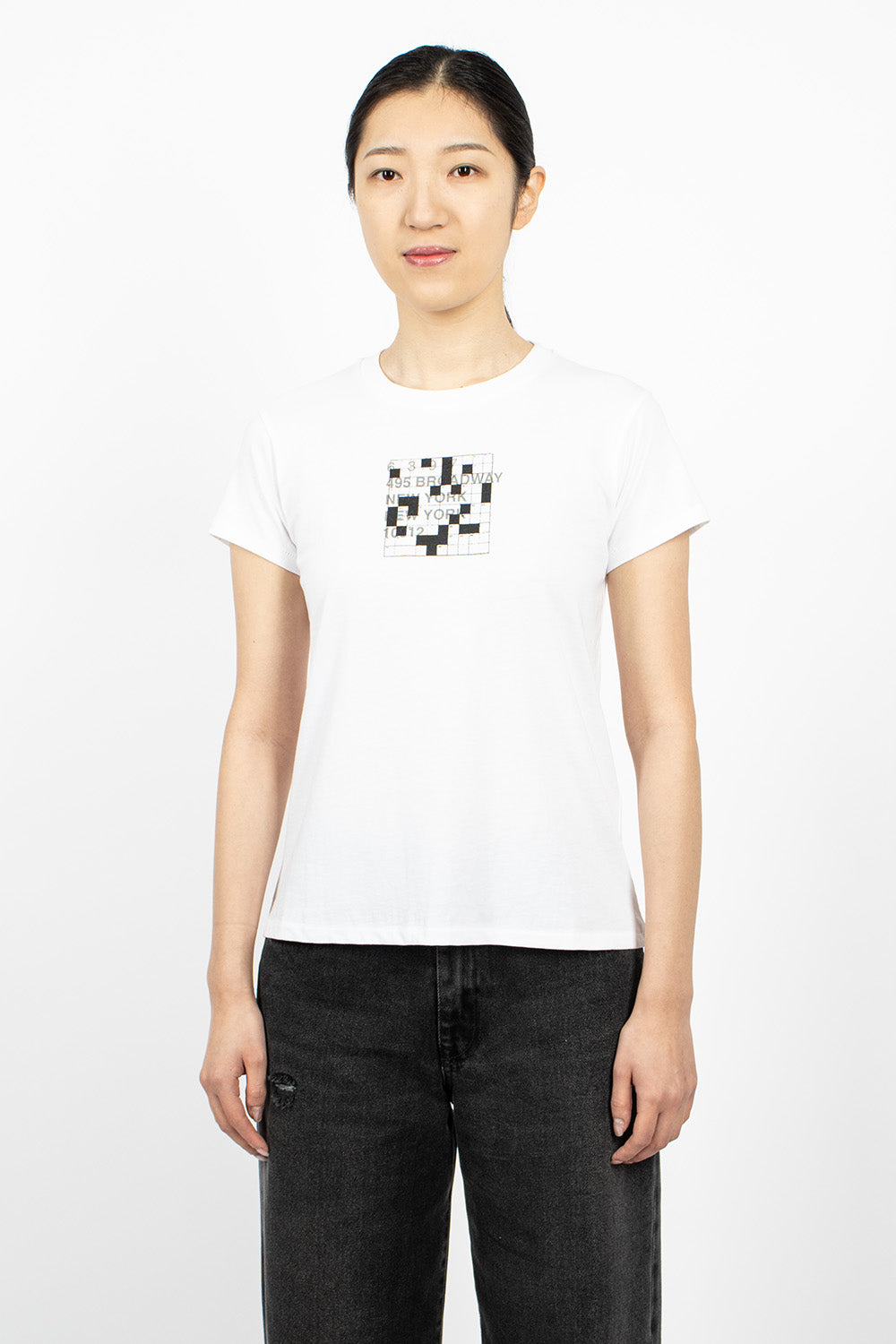 Logo Crossword Mini Boy T-Shirt White