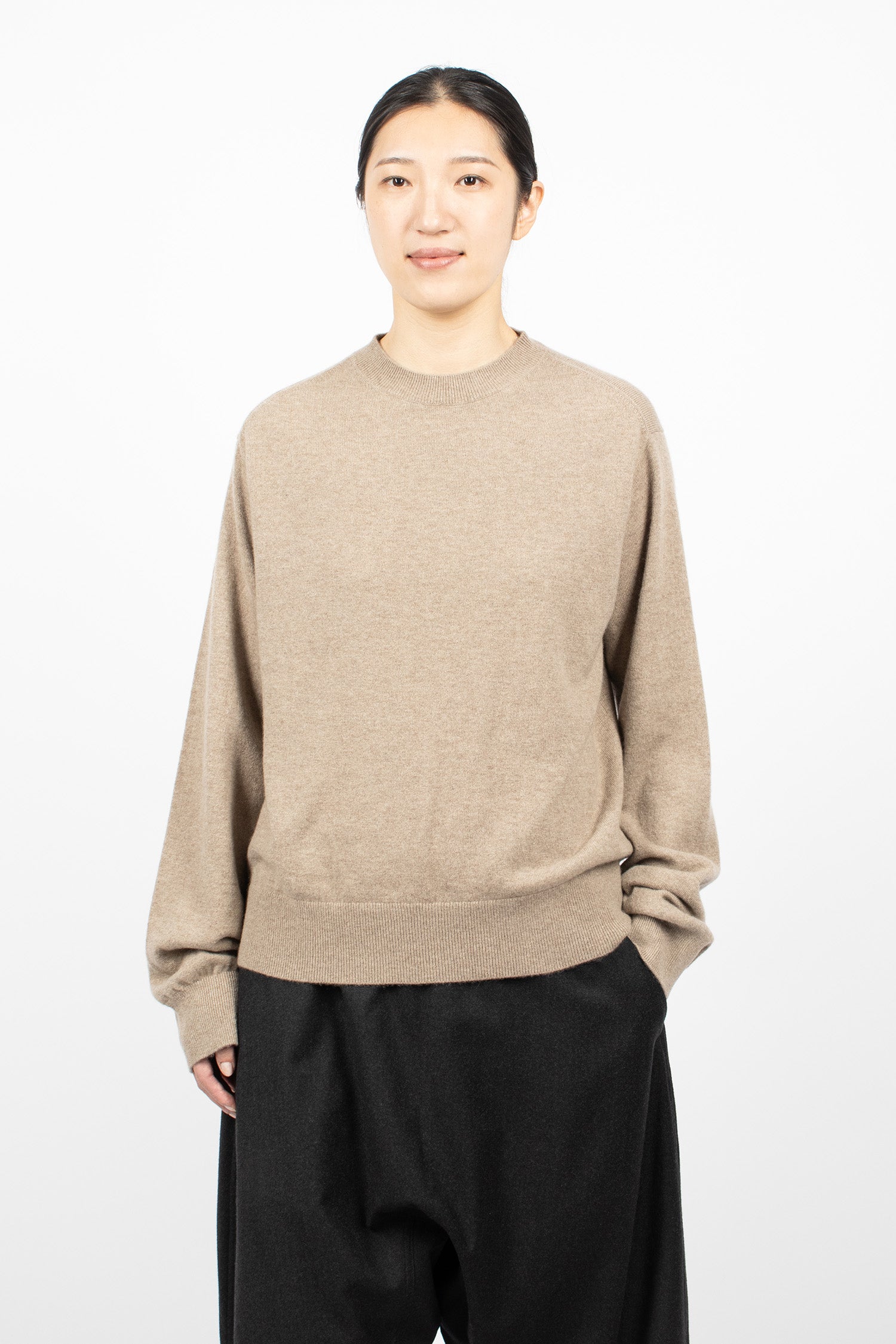 Minos Cashmere Pullover Sahara Melange