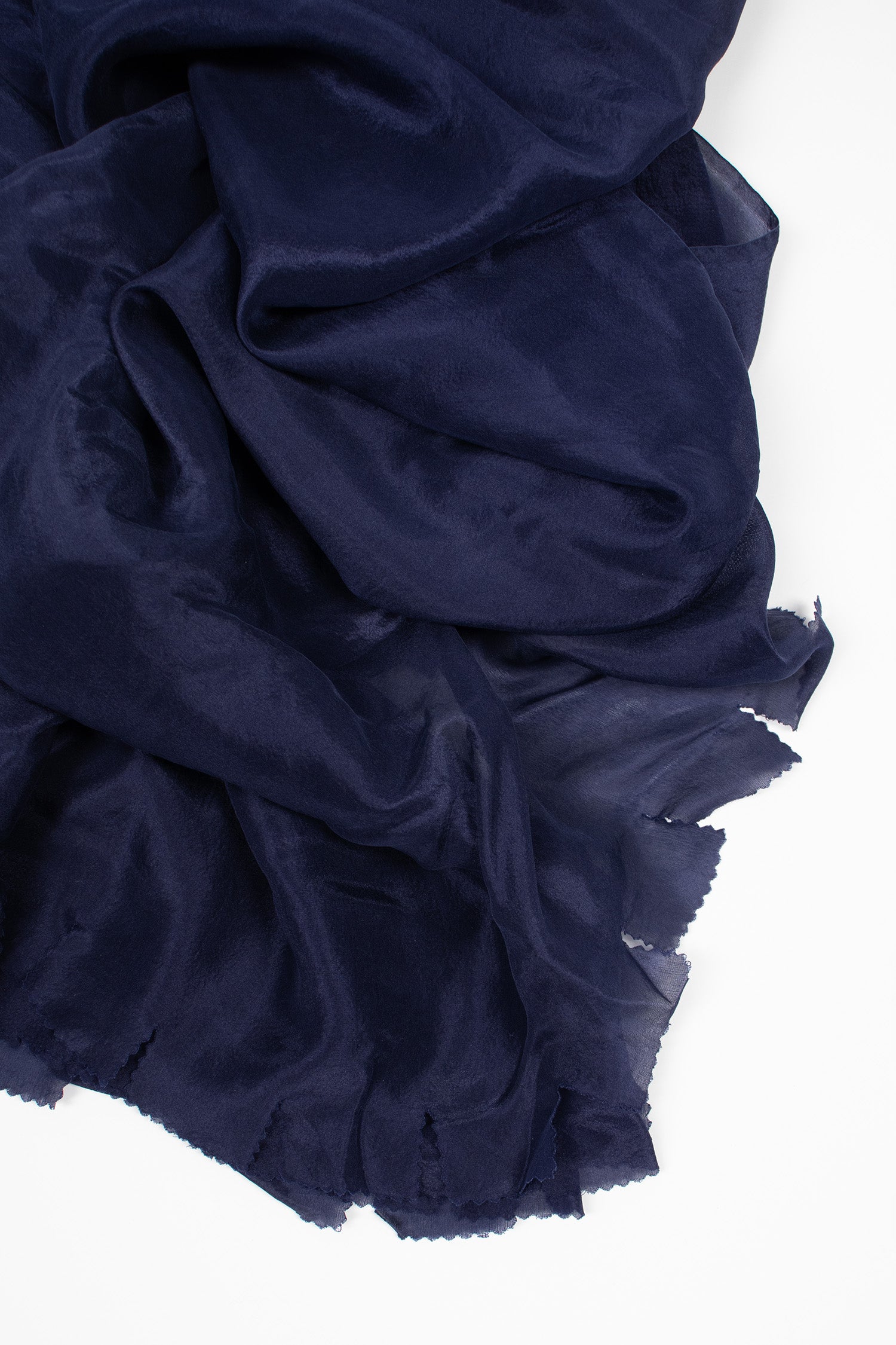 Silk Habotai Light Scarf Navy