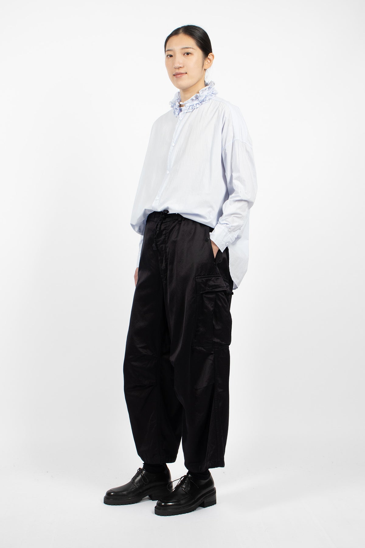 6 Pocket Baggy Pants Greyish Navy