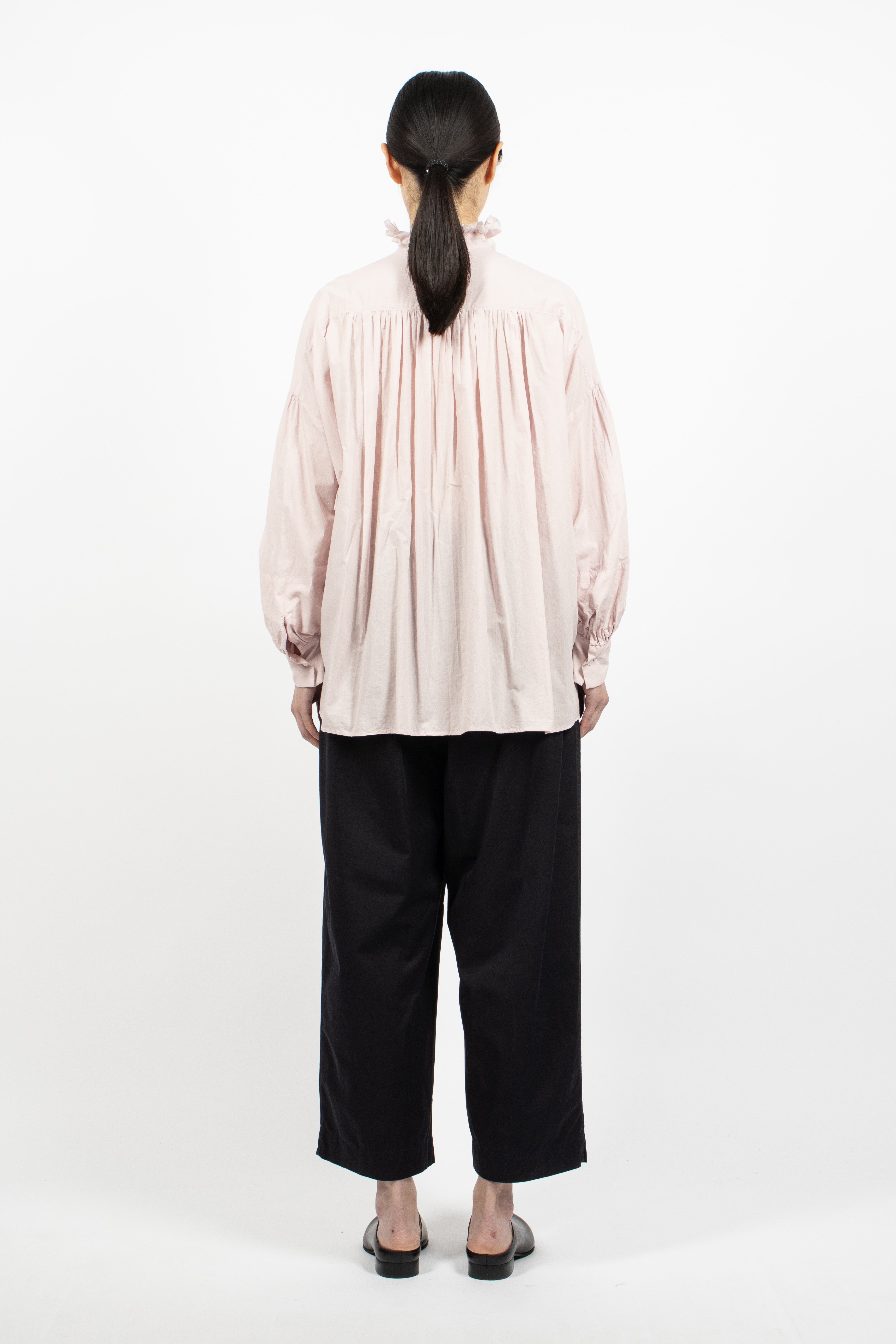 2 In-Pleat Baggy Twill Pants Dark Navy