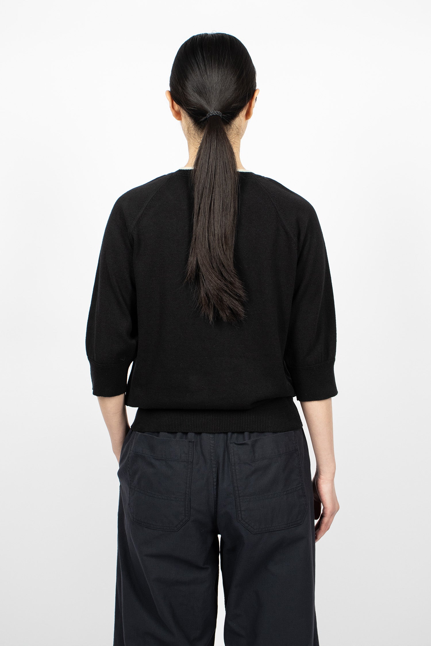 Tipped Crew Neck T-Shirt Black