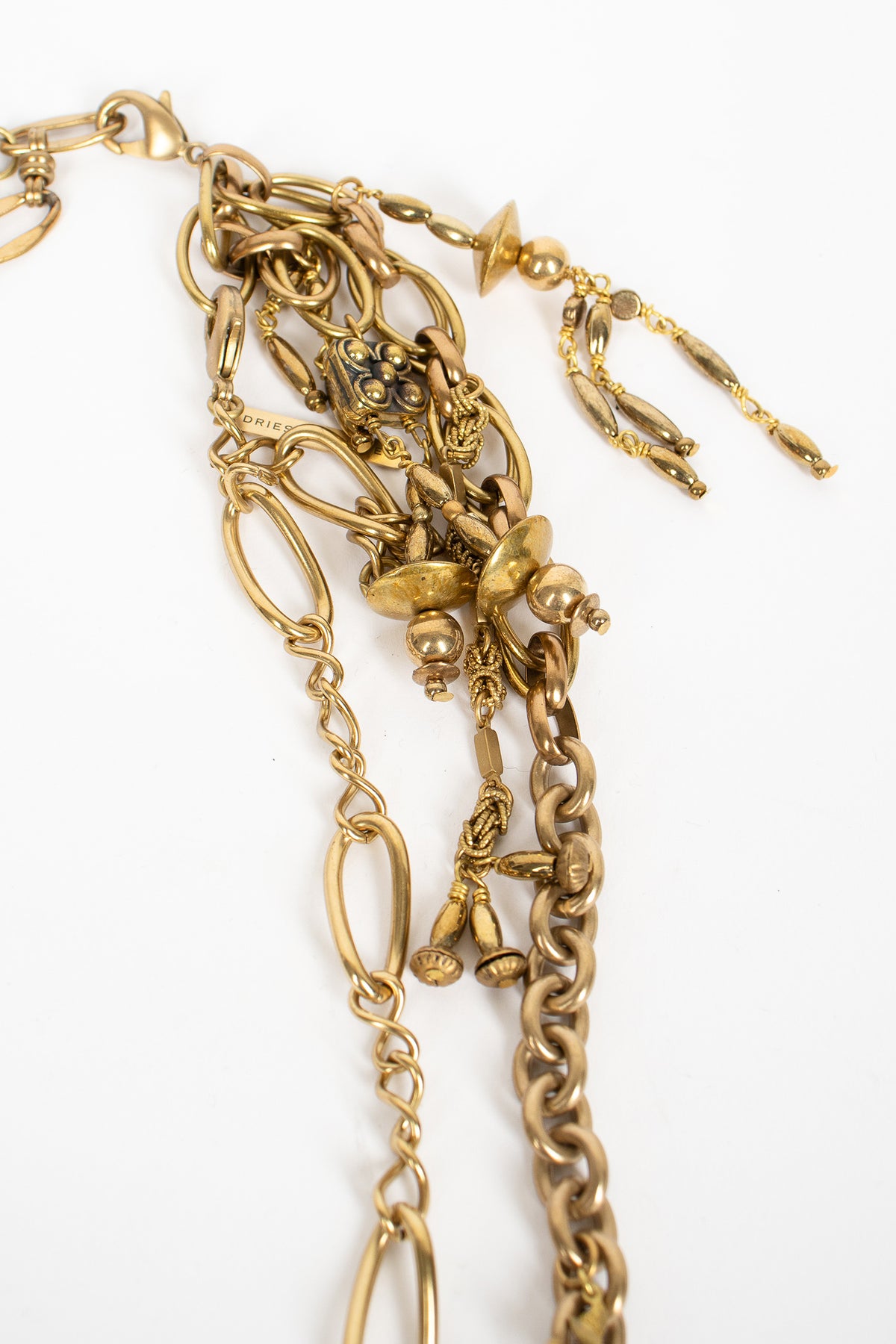 Jewel Long Necklace Brass