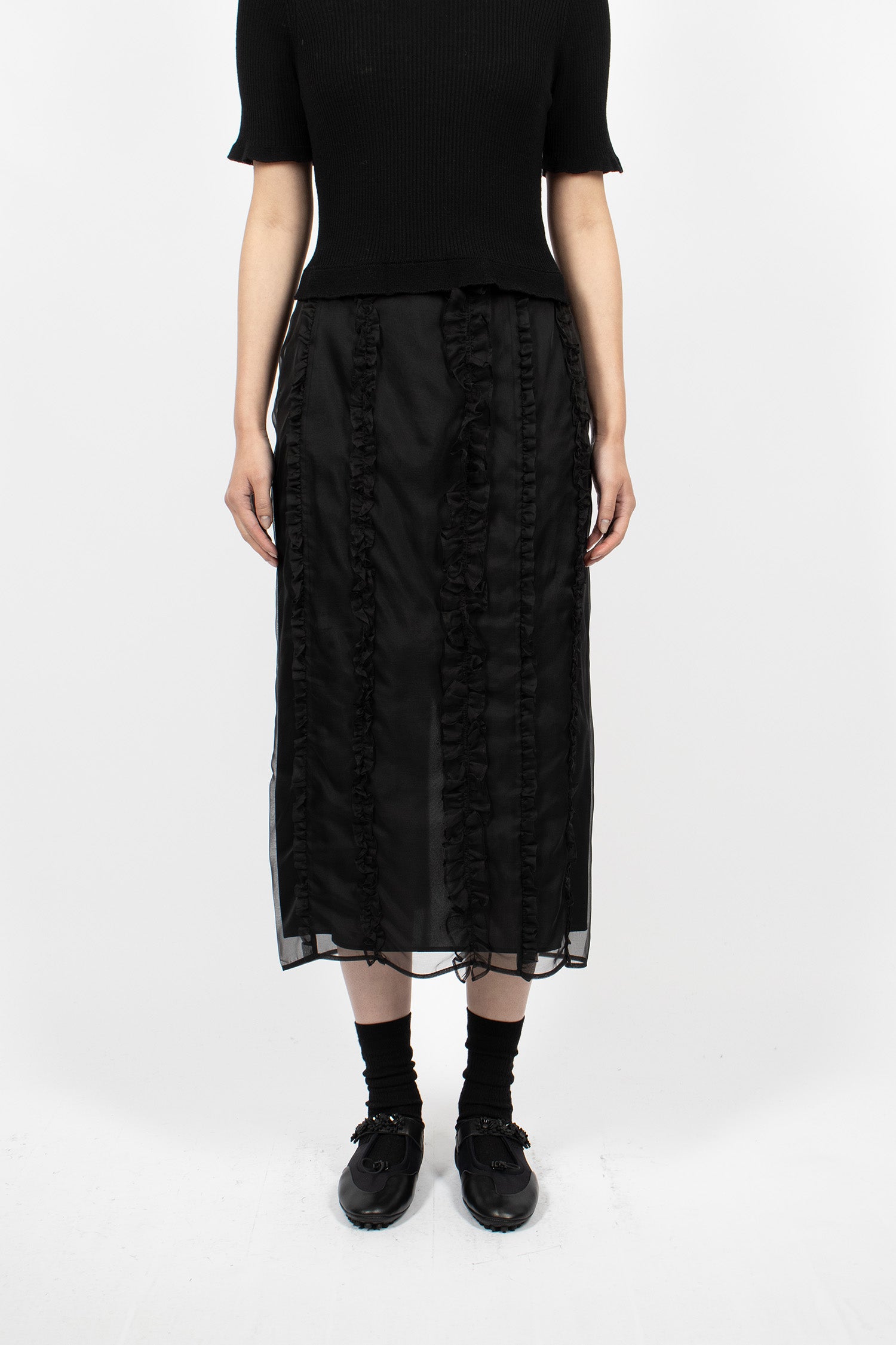 Ocean Organza Skirt Black