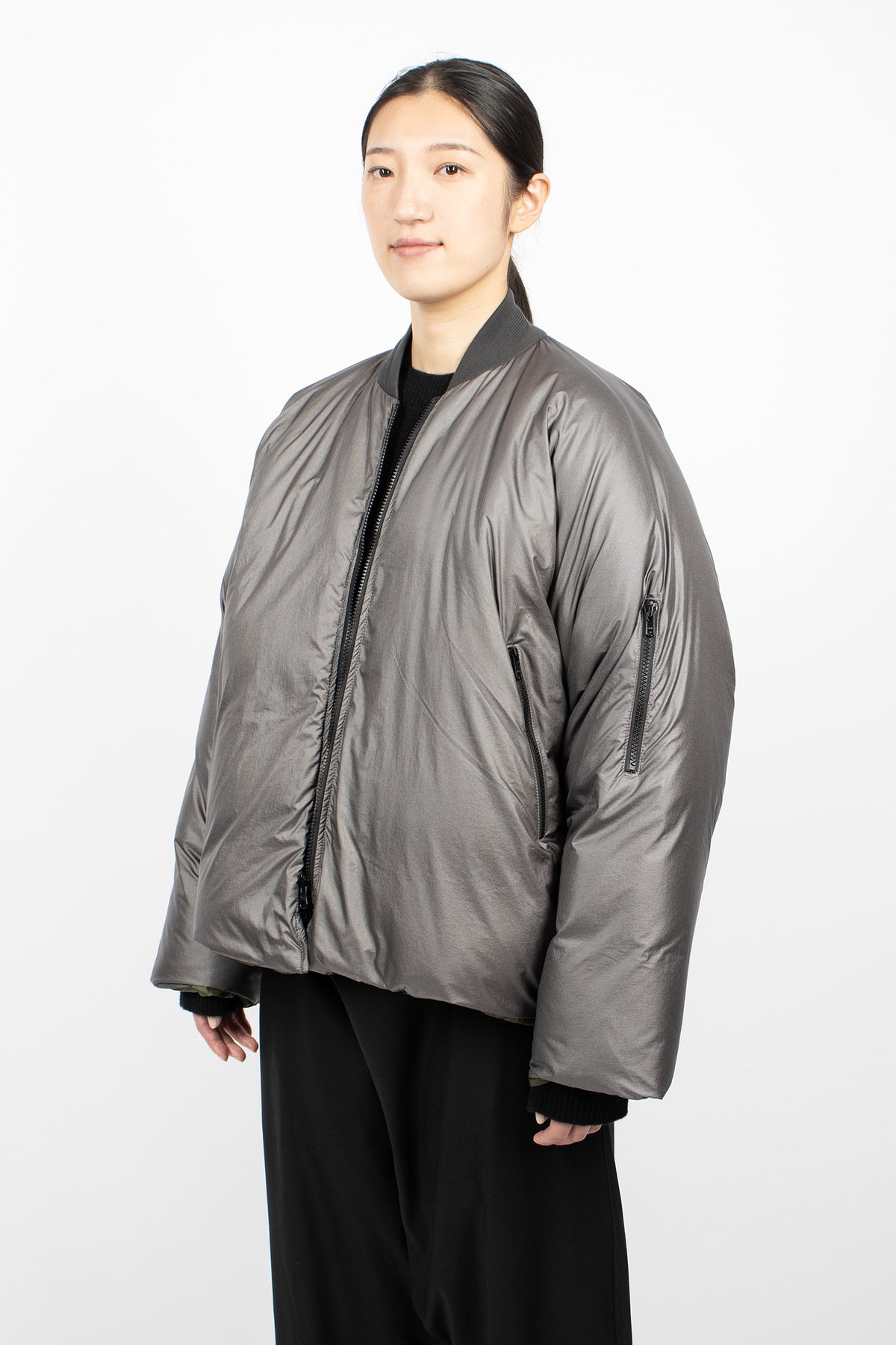Origin Reversible Down Jacket Charcoal/Khaki