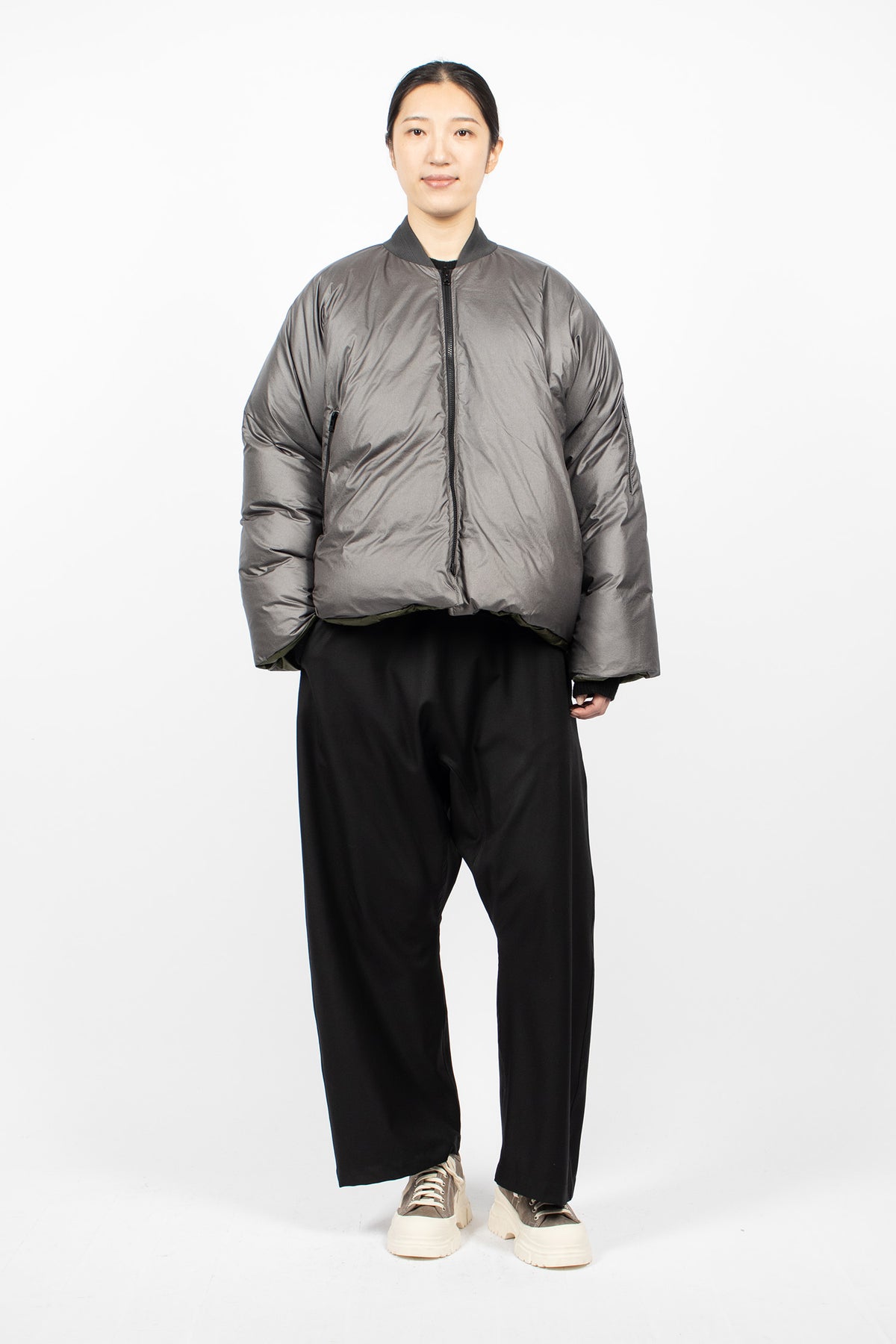 Origin Reversible Down Jacket Charcoal/Khaki