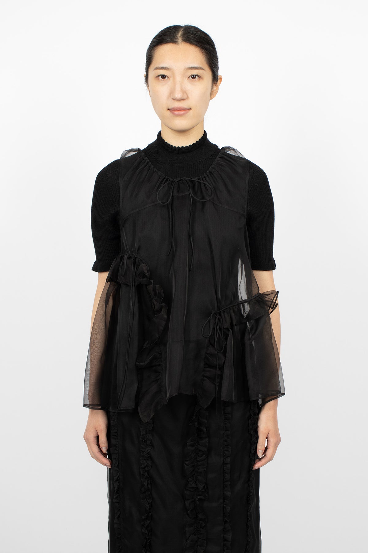 Orsalina Organza Top Black