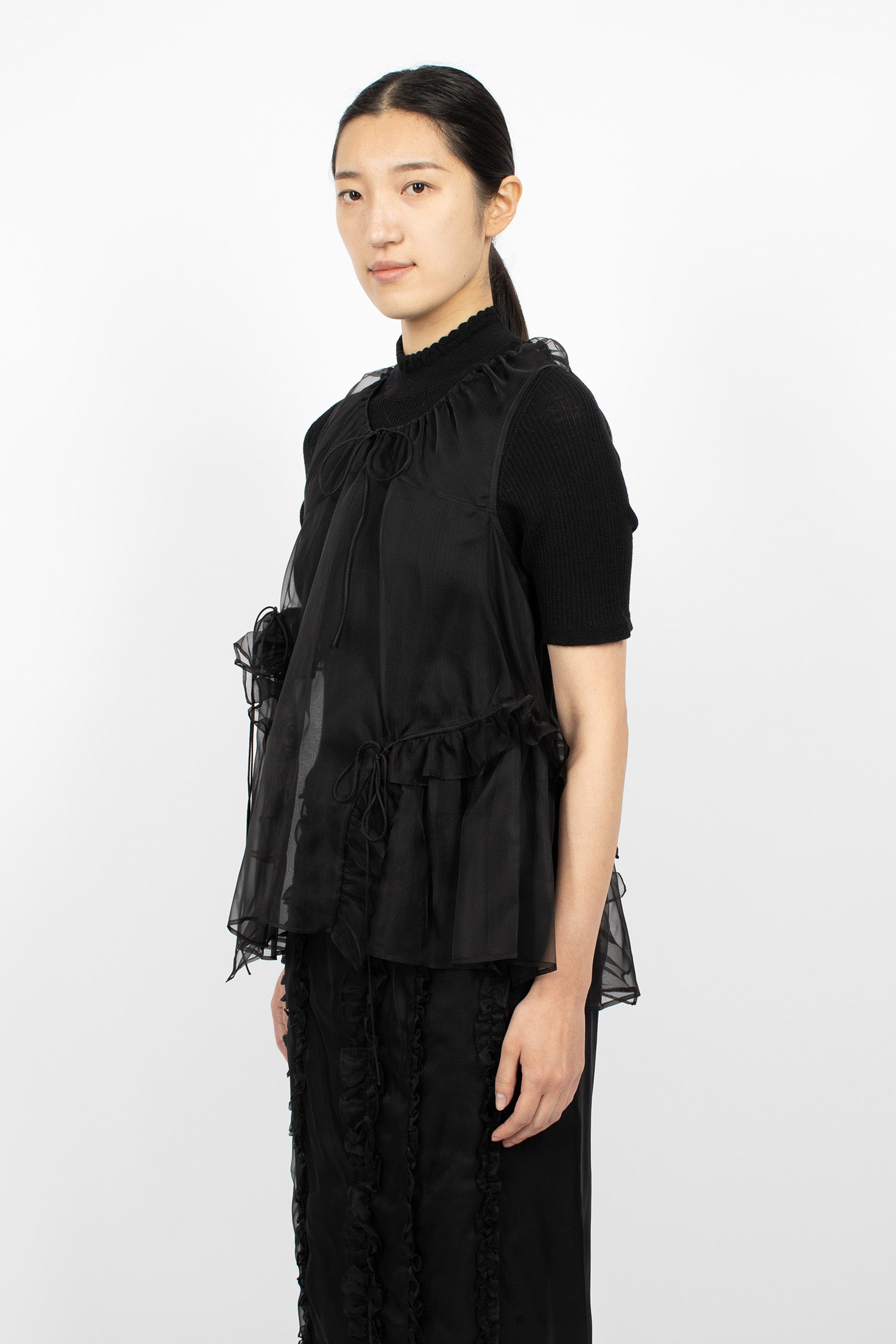 Orsalina Organza Top Black