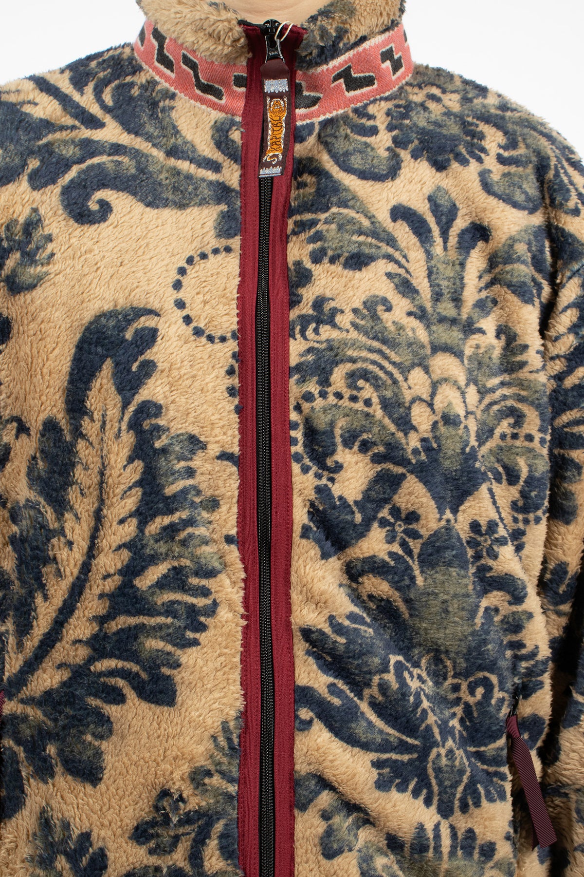 Damask Fleece Zip Blouson Beige/Virgin Mary