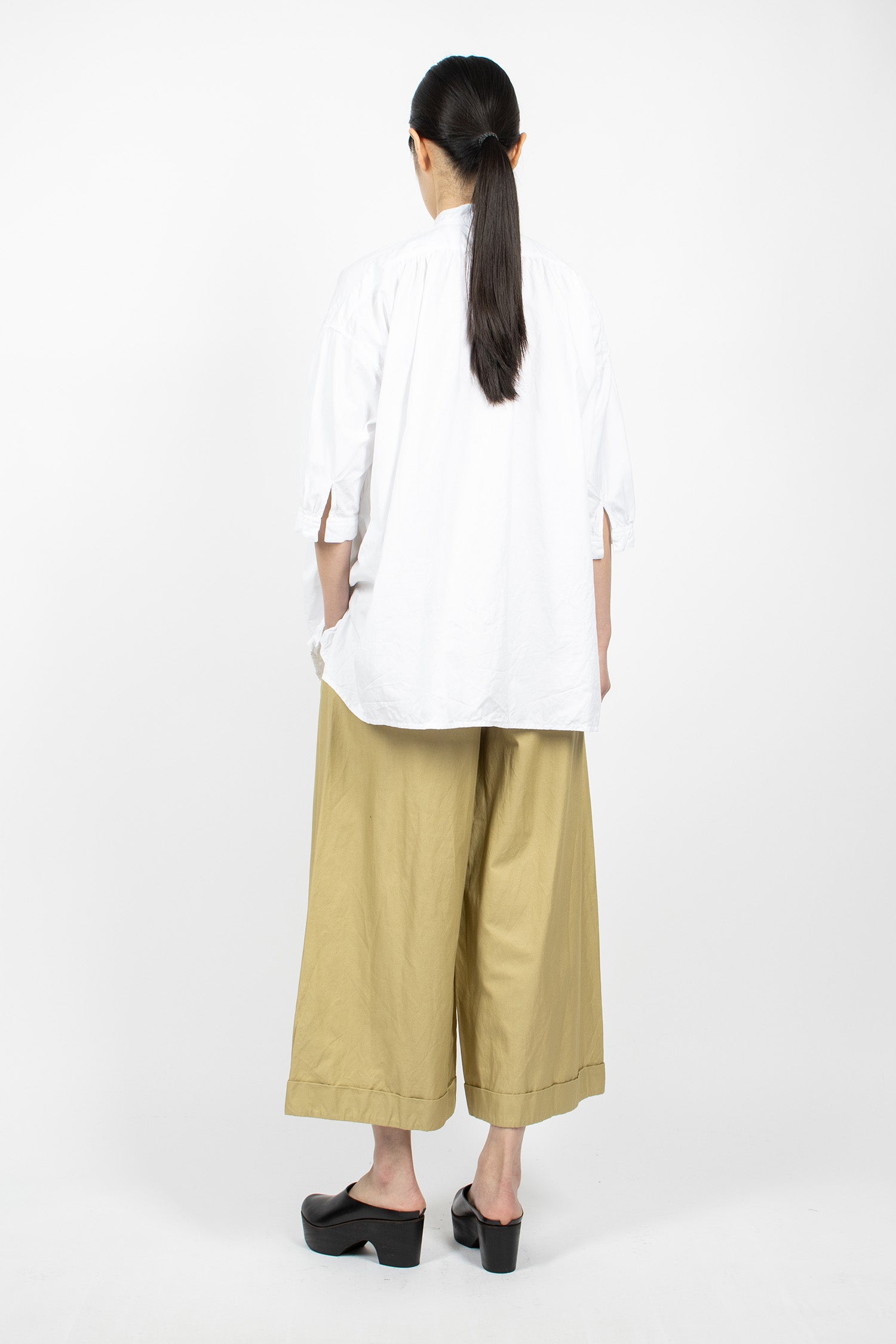 Wide Pyjama Trousers Khaki