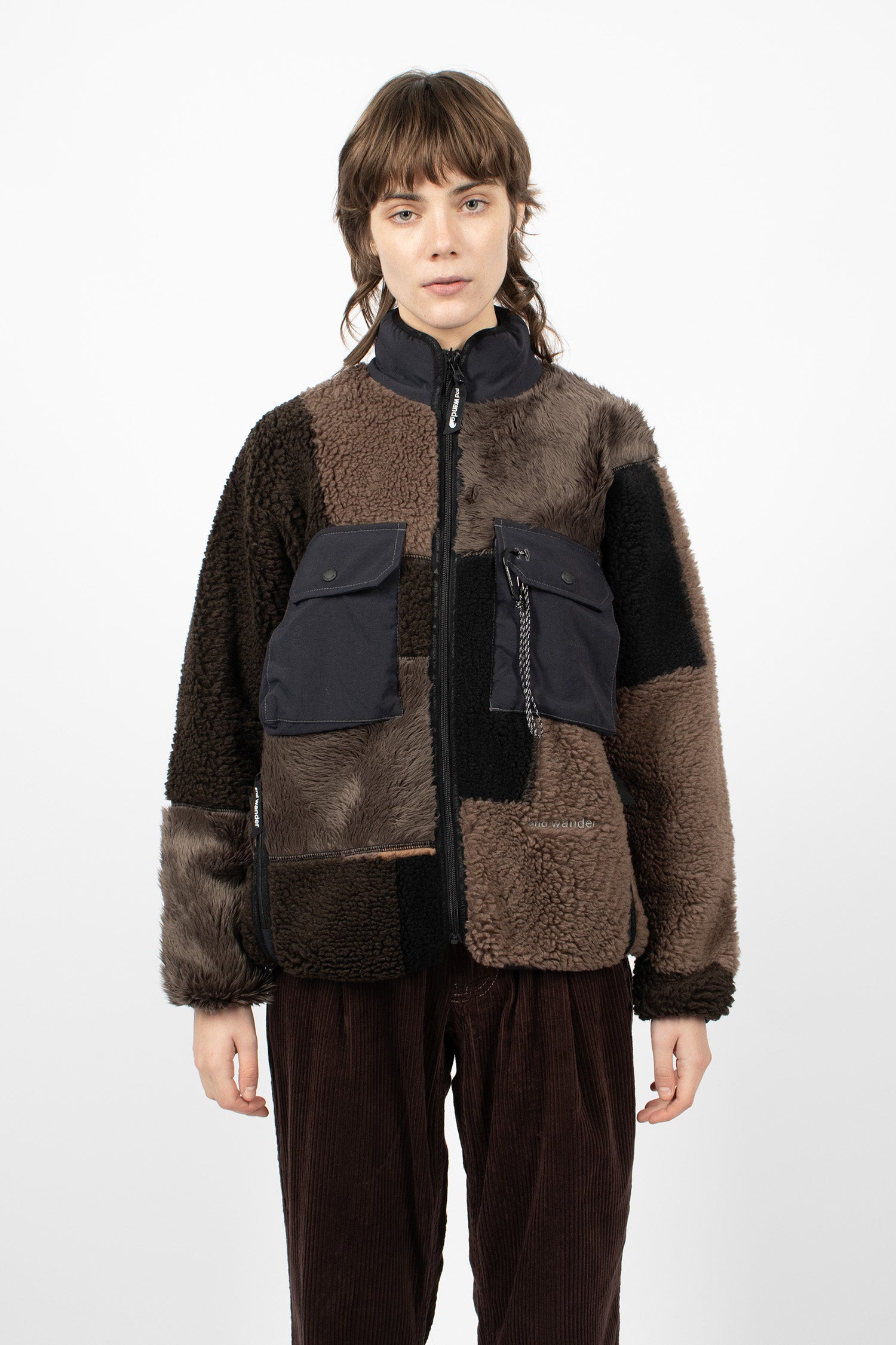 Mix Boa Jacket Brown