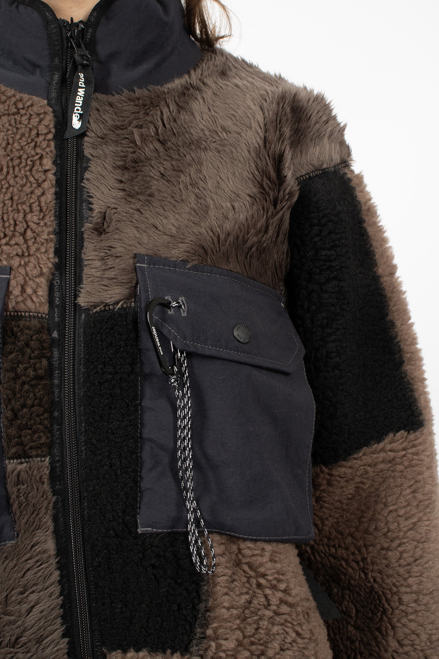 Mix Boa Jacket Brown