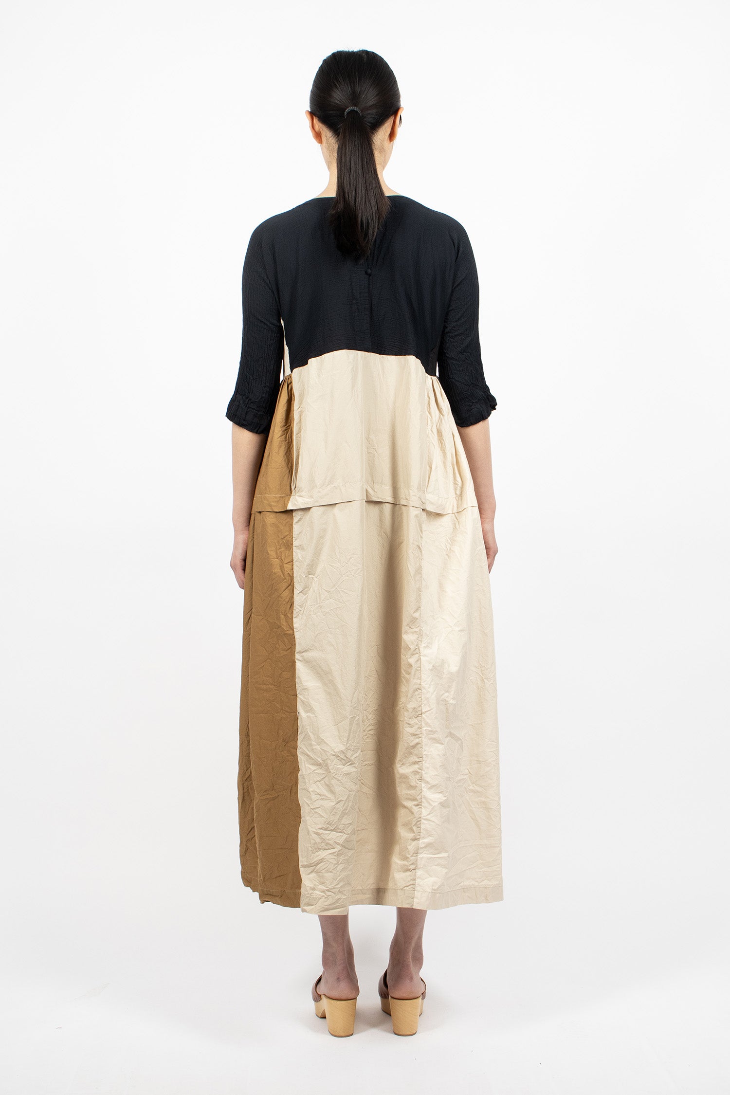 Patchwork Reversible Dress Black/Natural
