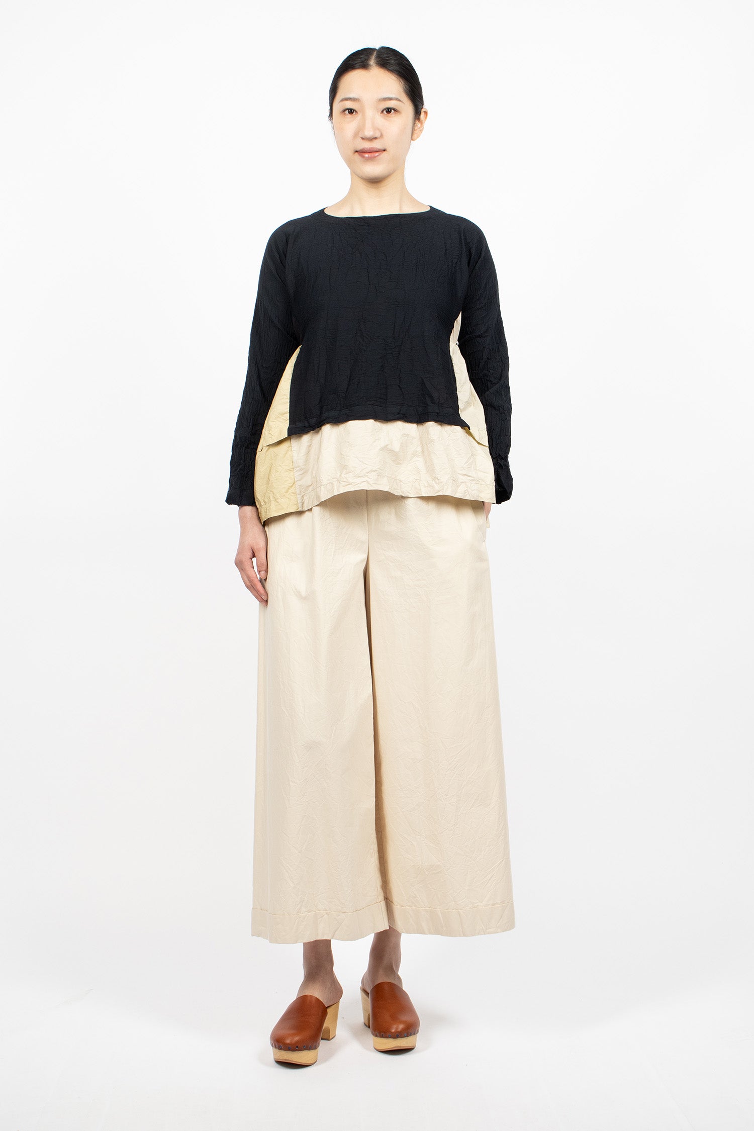Patchwork Reversible Shirt Natural/Black