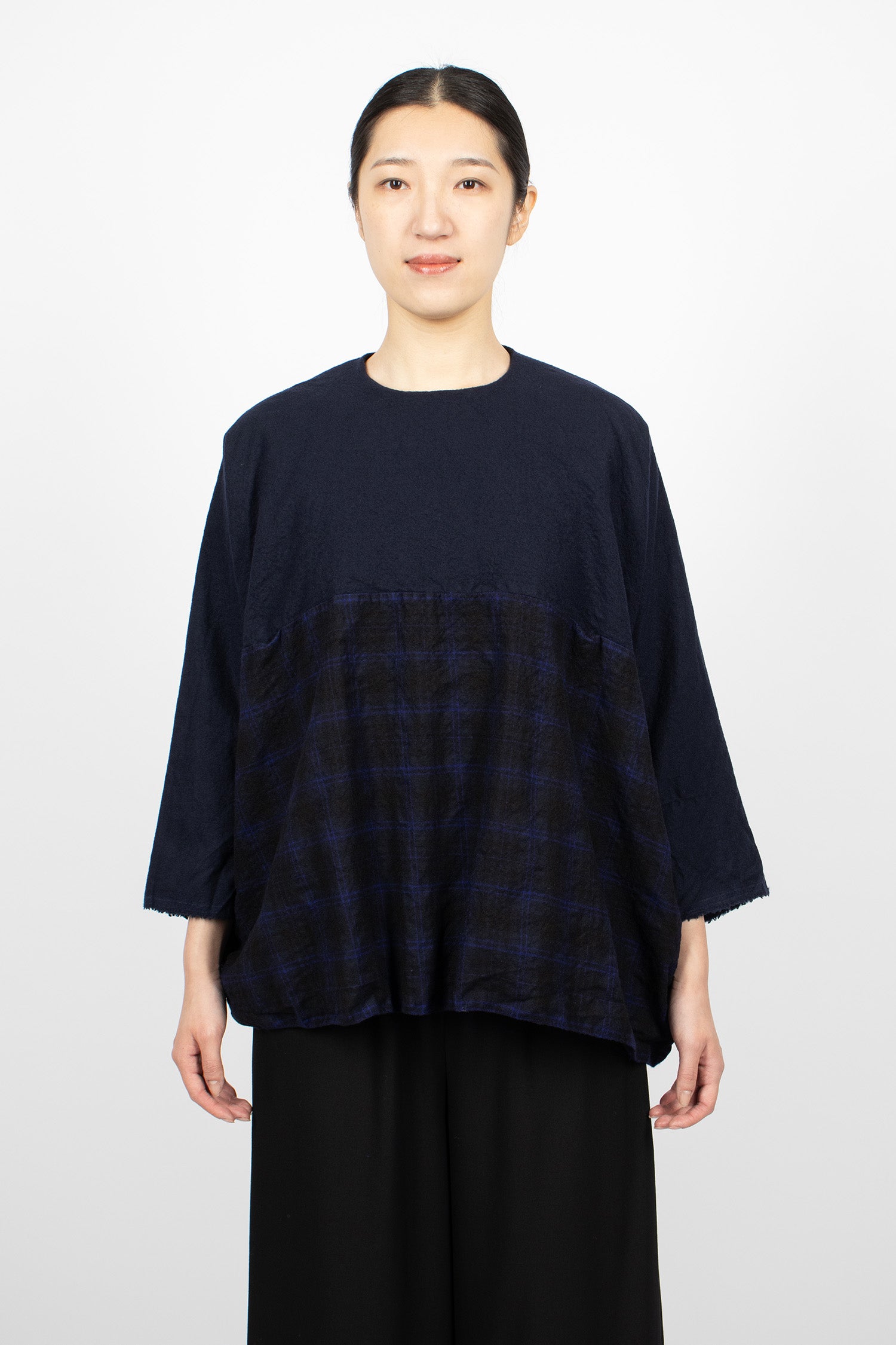 Triton Washed Patch Shirt Black Blue Mix