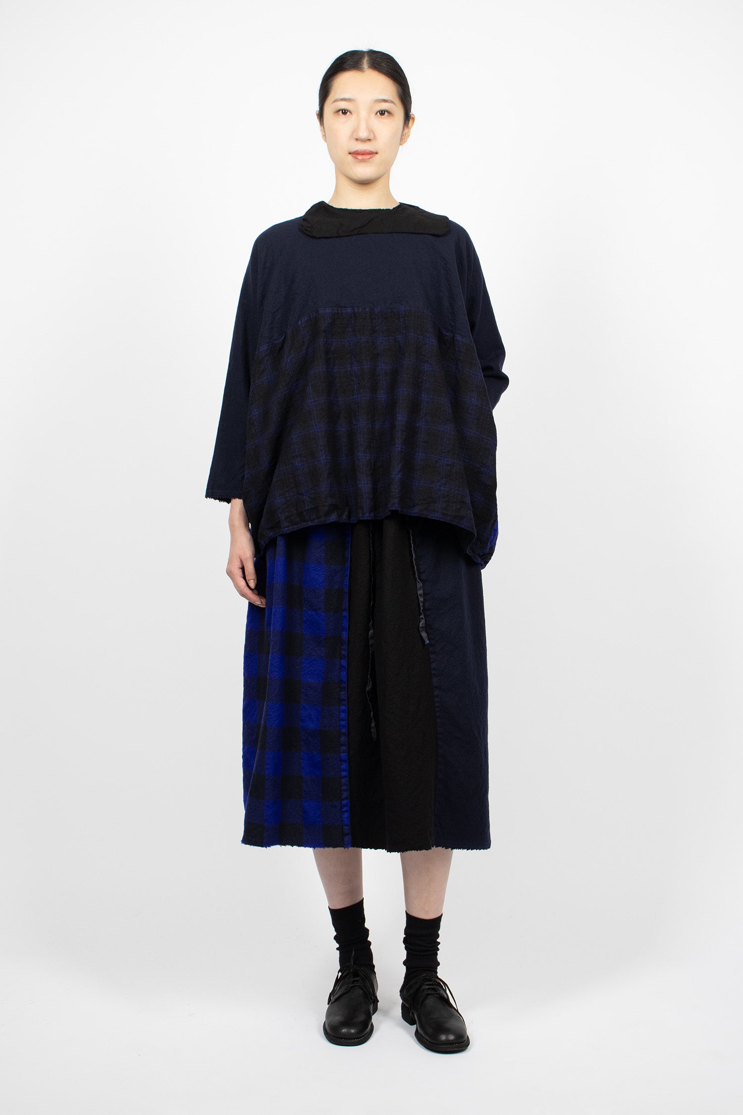 Triton Washed Patch Shirt Black Blue Mix