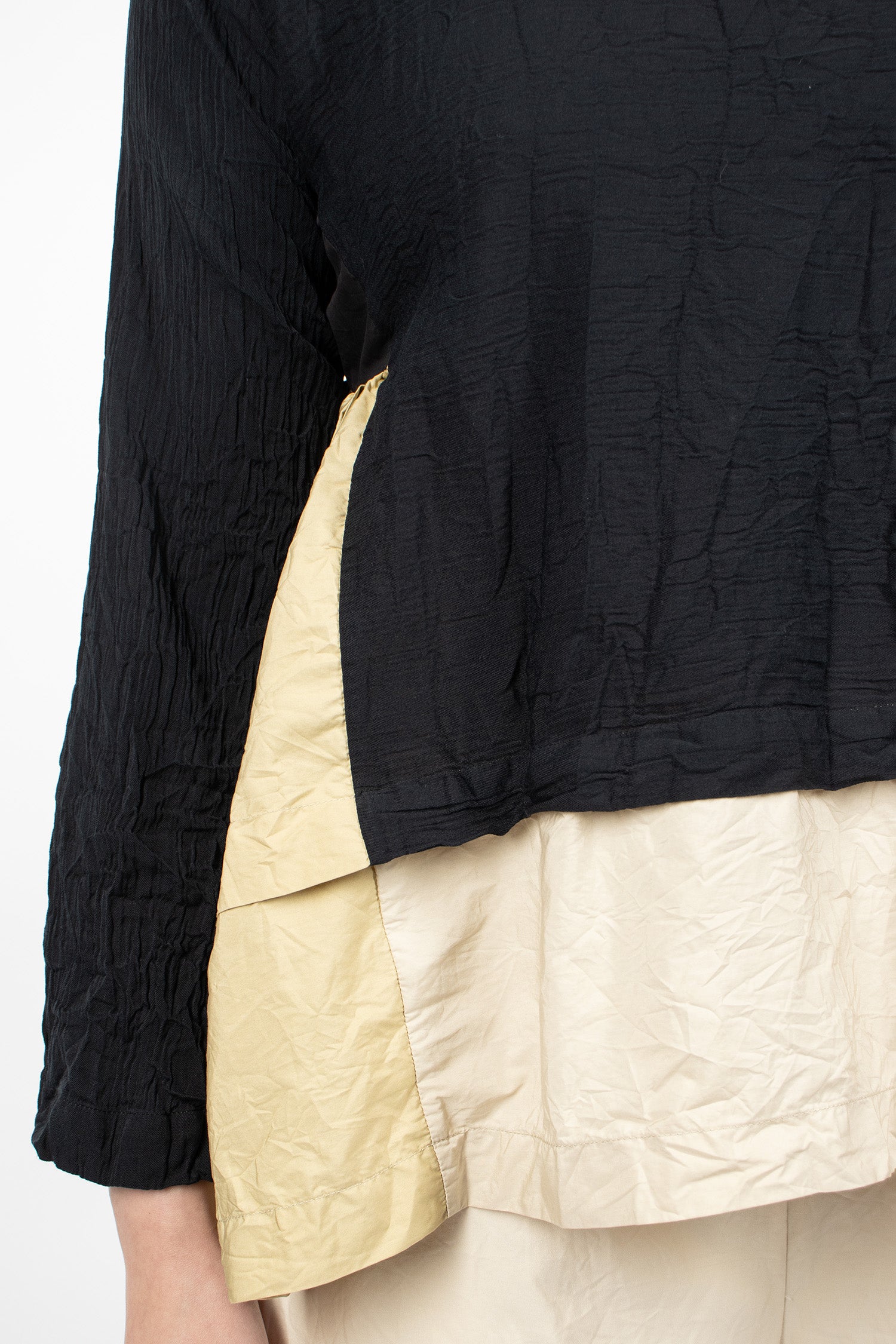 Patchwork Reversible Shirt Natural/Black