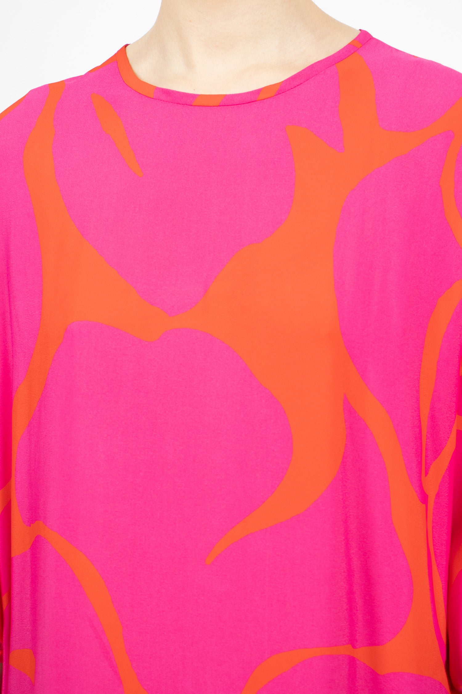 Long Sleeve Midi Dress Fuchsia