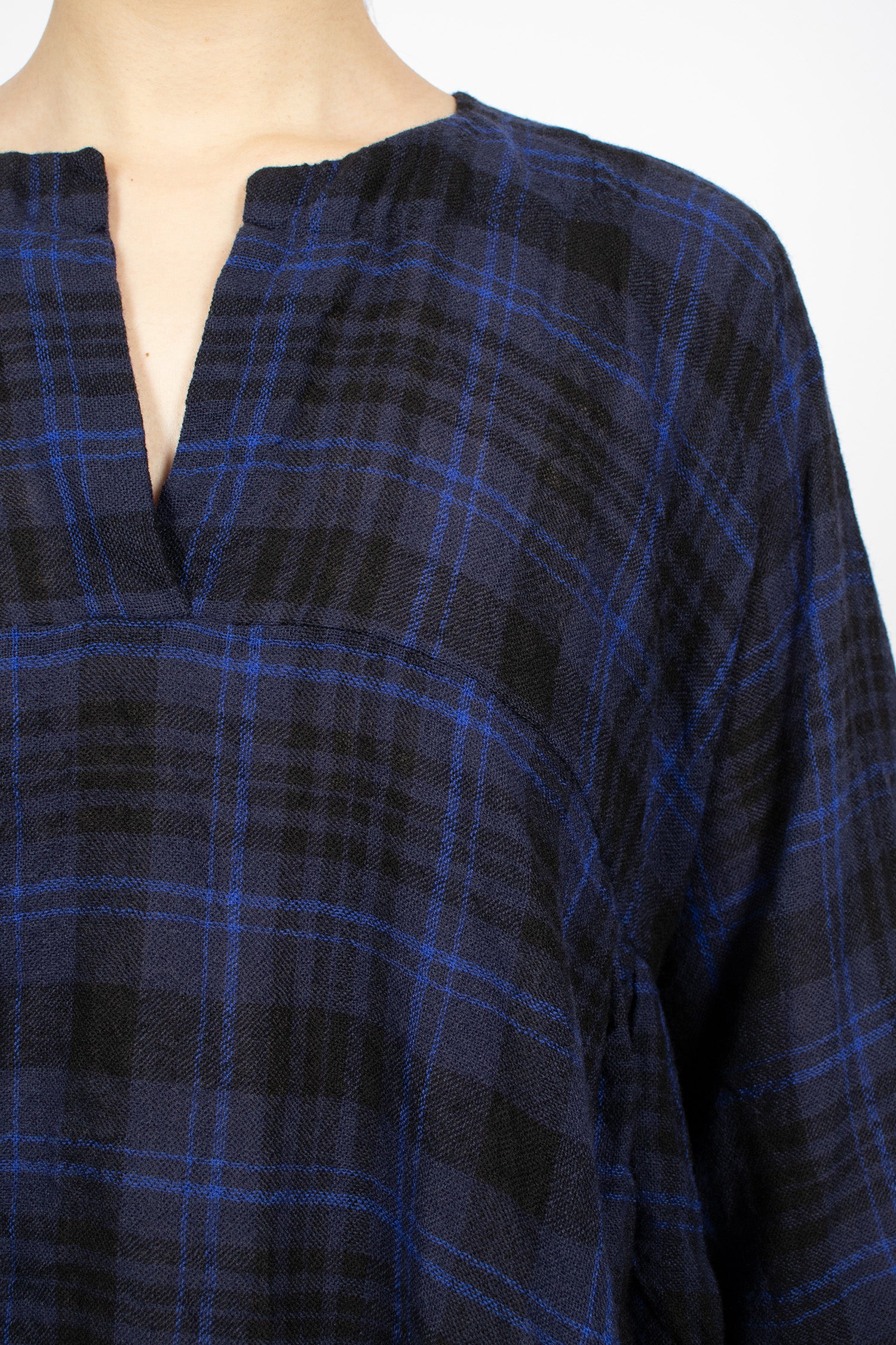 Washed Painter Shirt Blue Black/China Blue Tartan