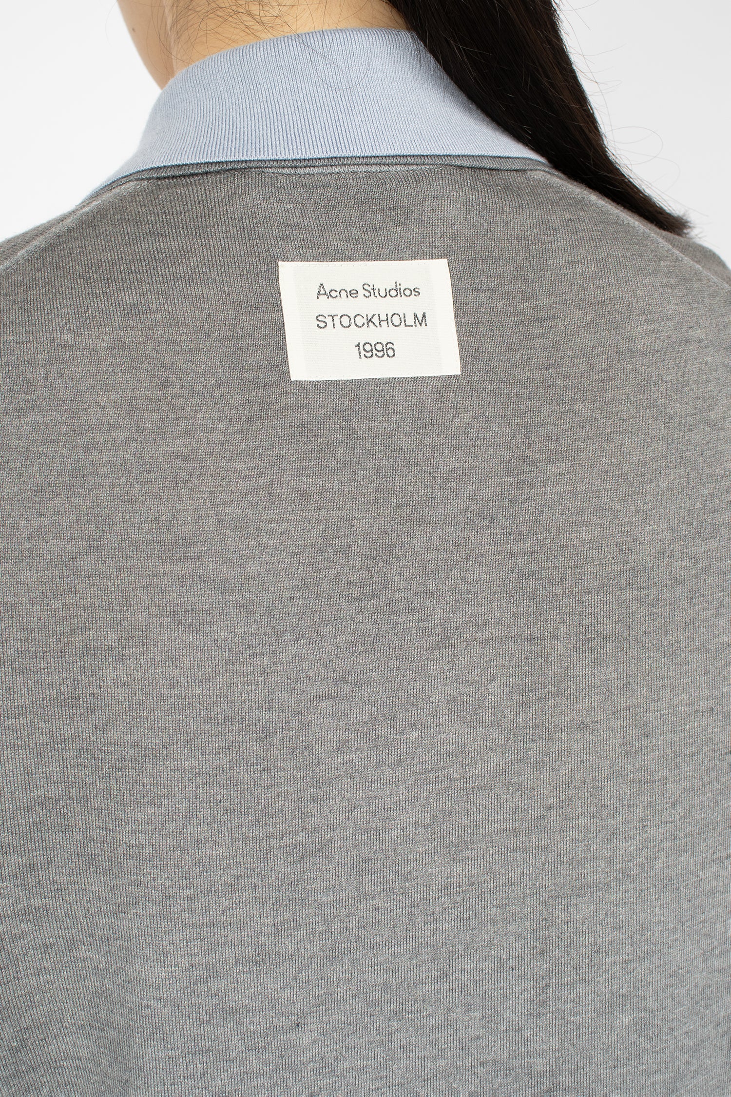 Layered Silk Jumper Sky Blue/Light Grey Melange