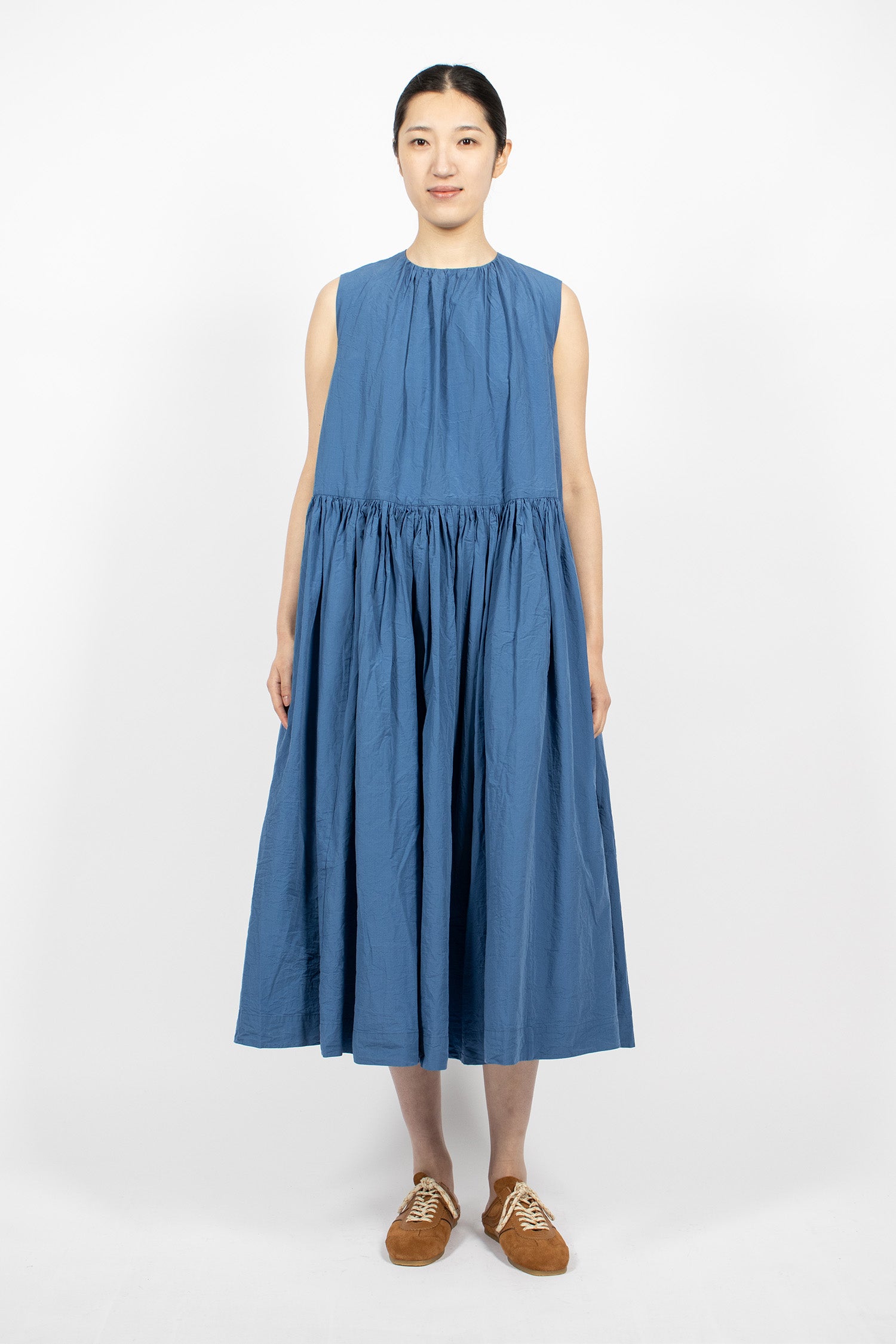 Pomme Ruche Dress Medium Blue