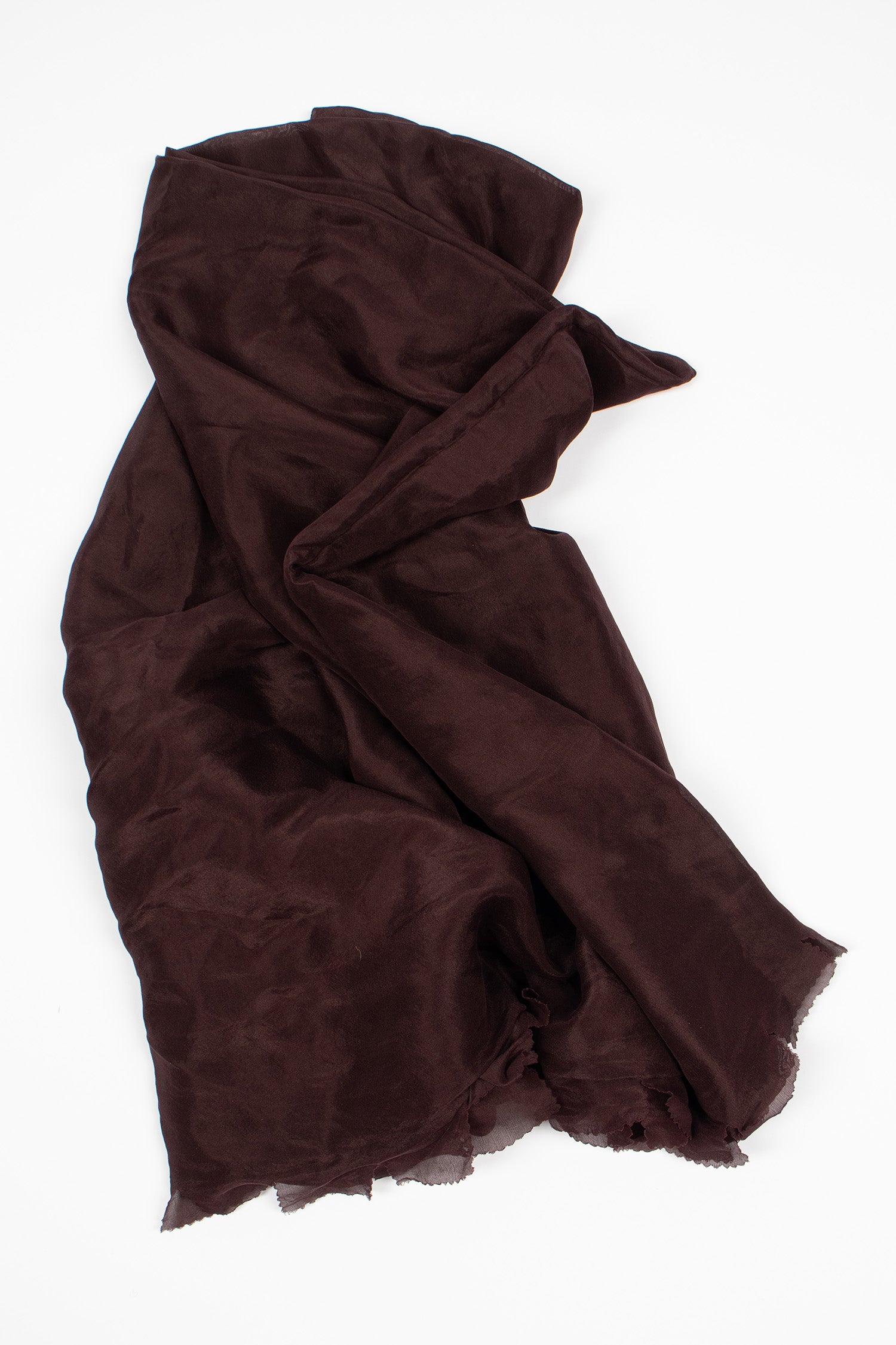 Silk Habotai Light Scarf Maroon