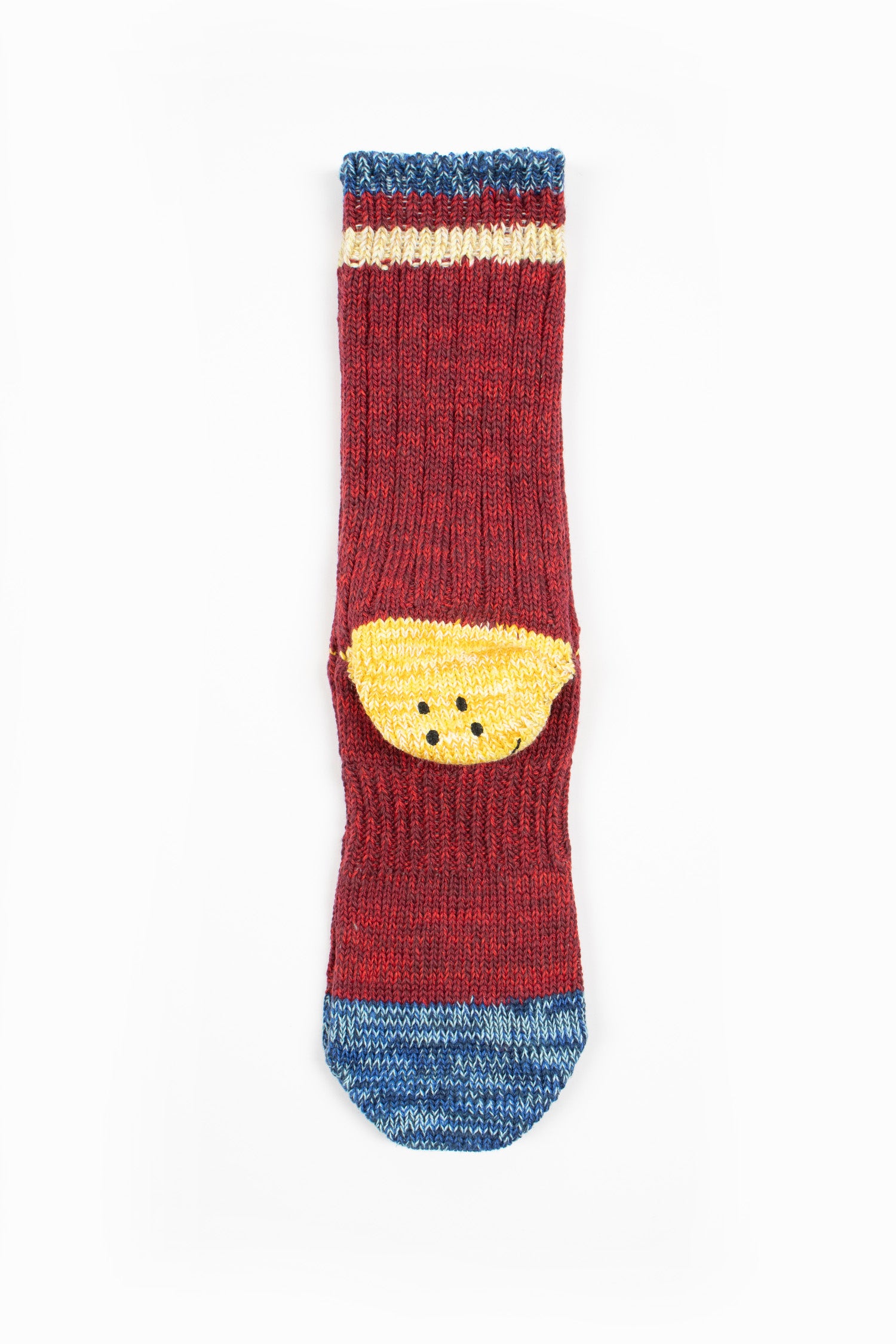 EK-1364 Ivy Rainbowy Happy Heel Socks Red