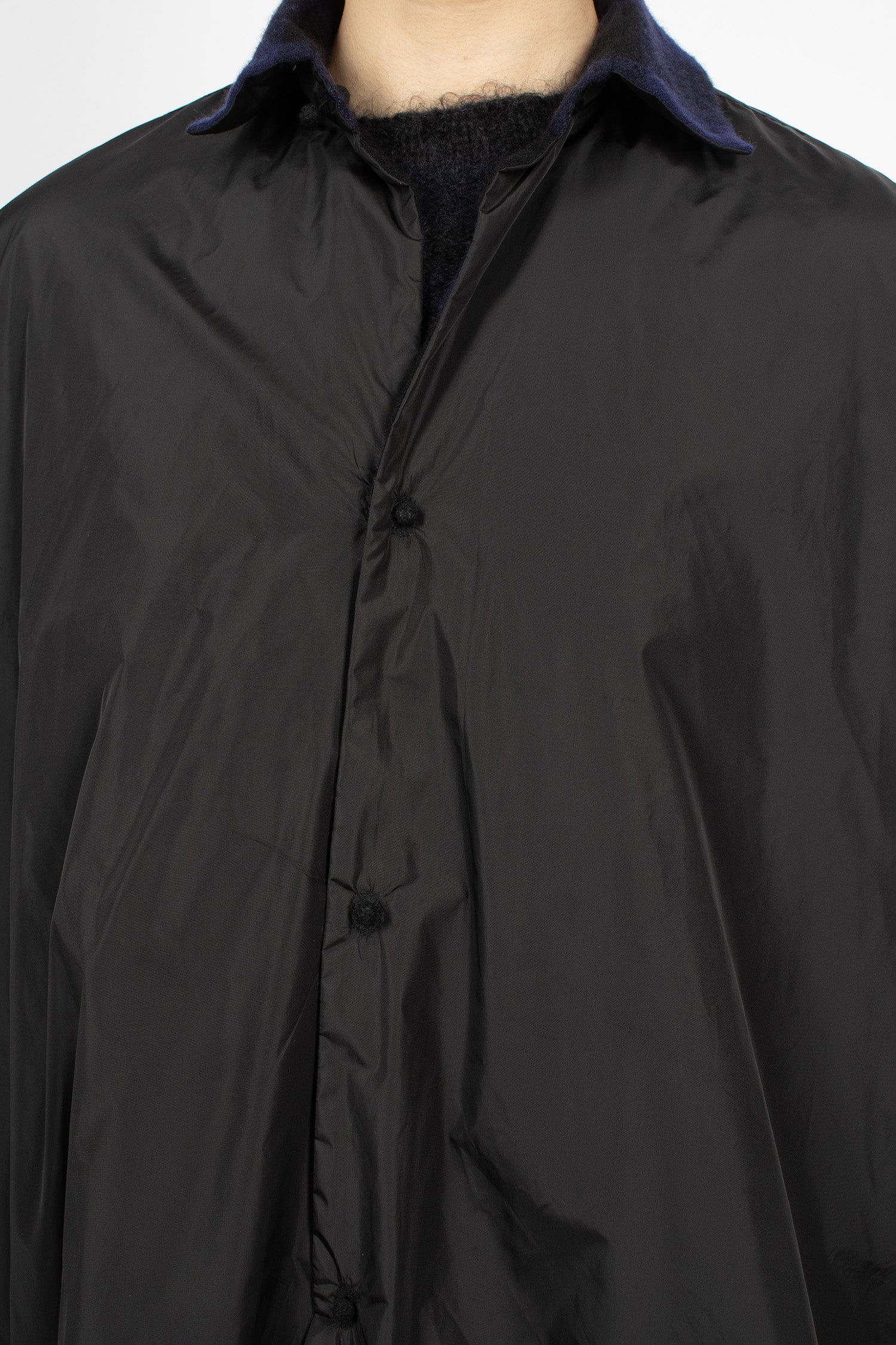 Reversible Cashmere Shirt Black/Stardust Blue