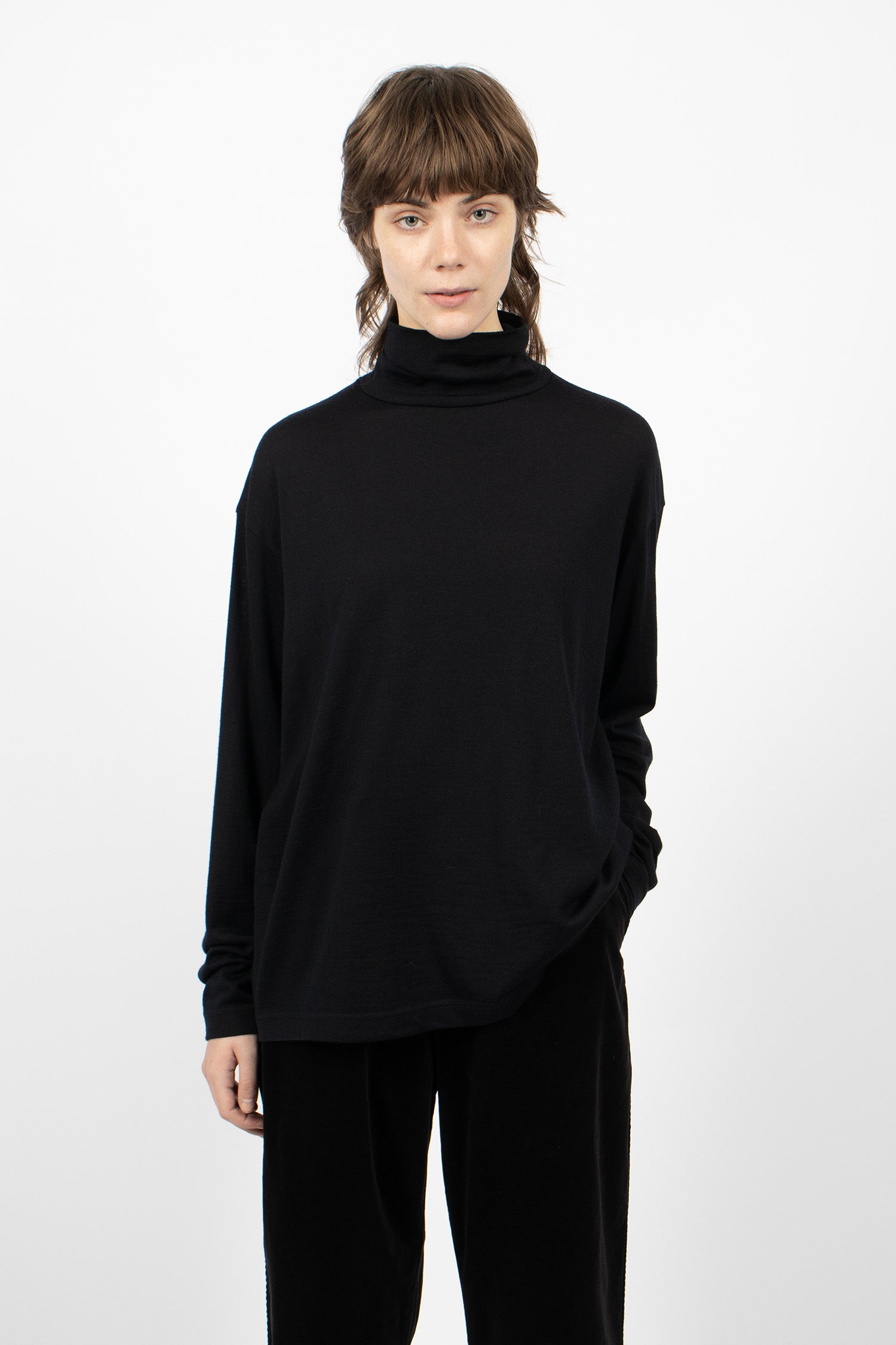 Turtleneck Big Pullover Black