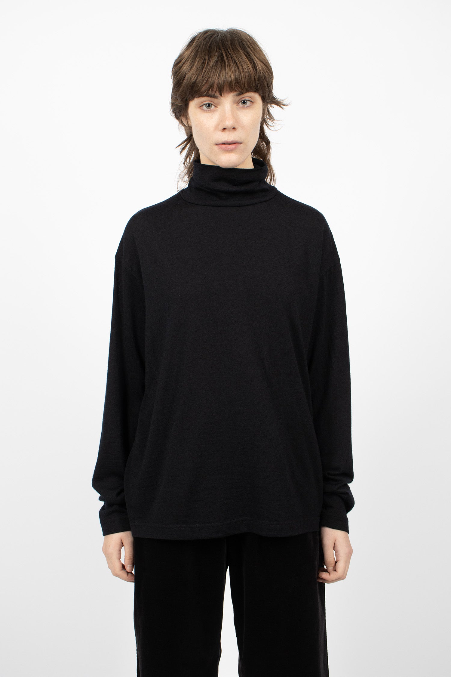 Turtleneck Big Pullover Black