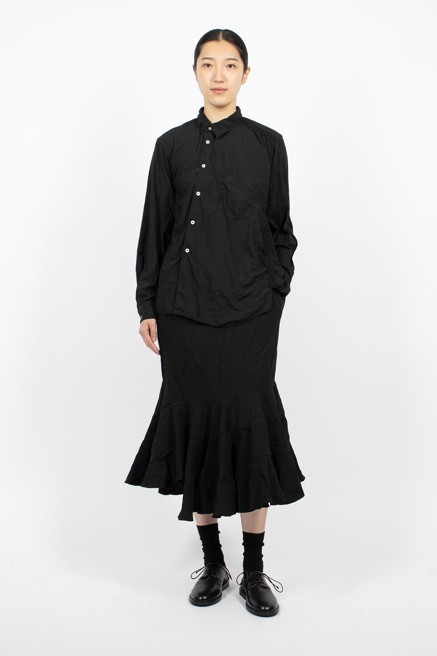 Mermaid Twill Skirt Black