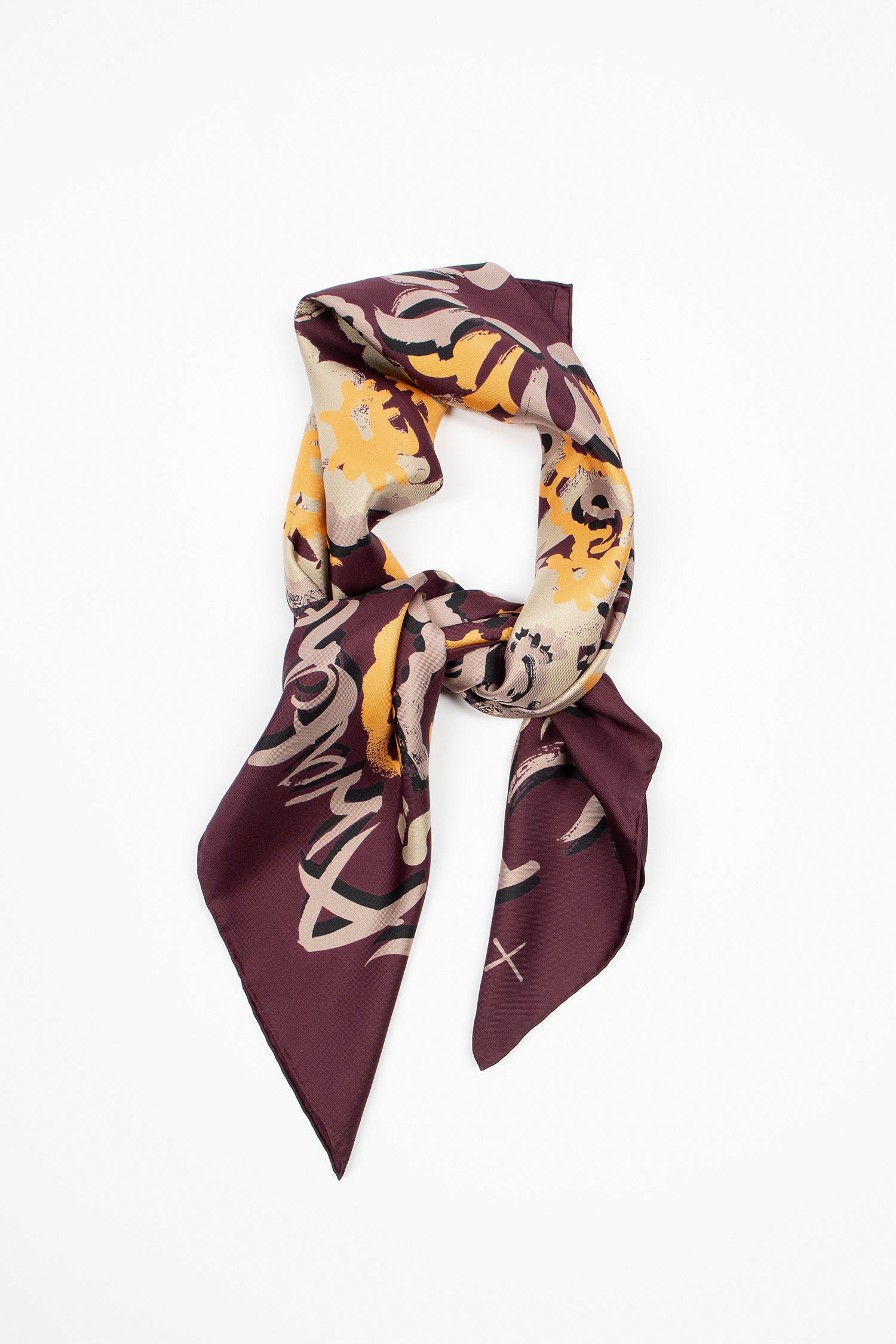 The Ghilie Silk Twill Scarf Proverb Print