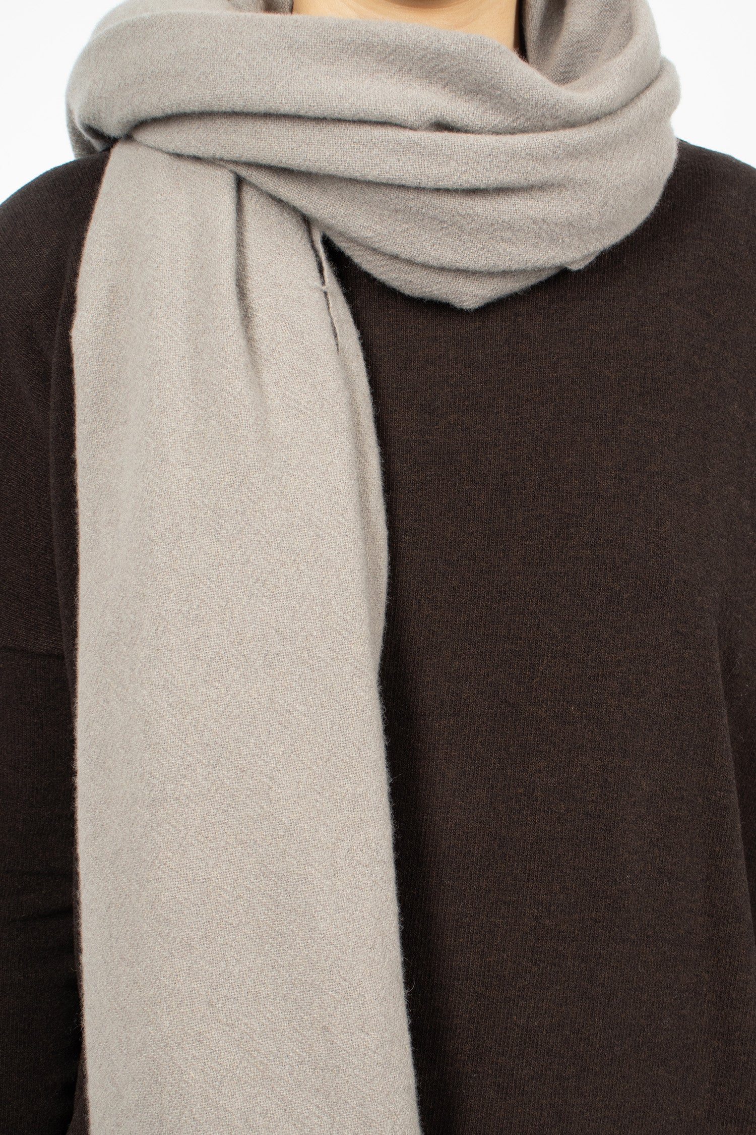 UP#94_31 Upcycled Soft Scarf Marron Glace