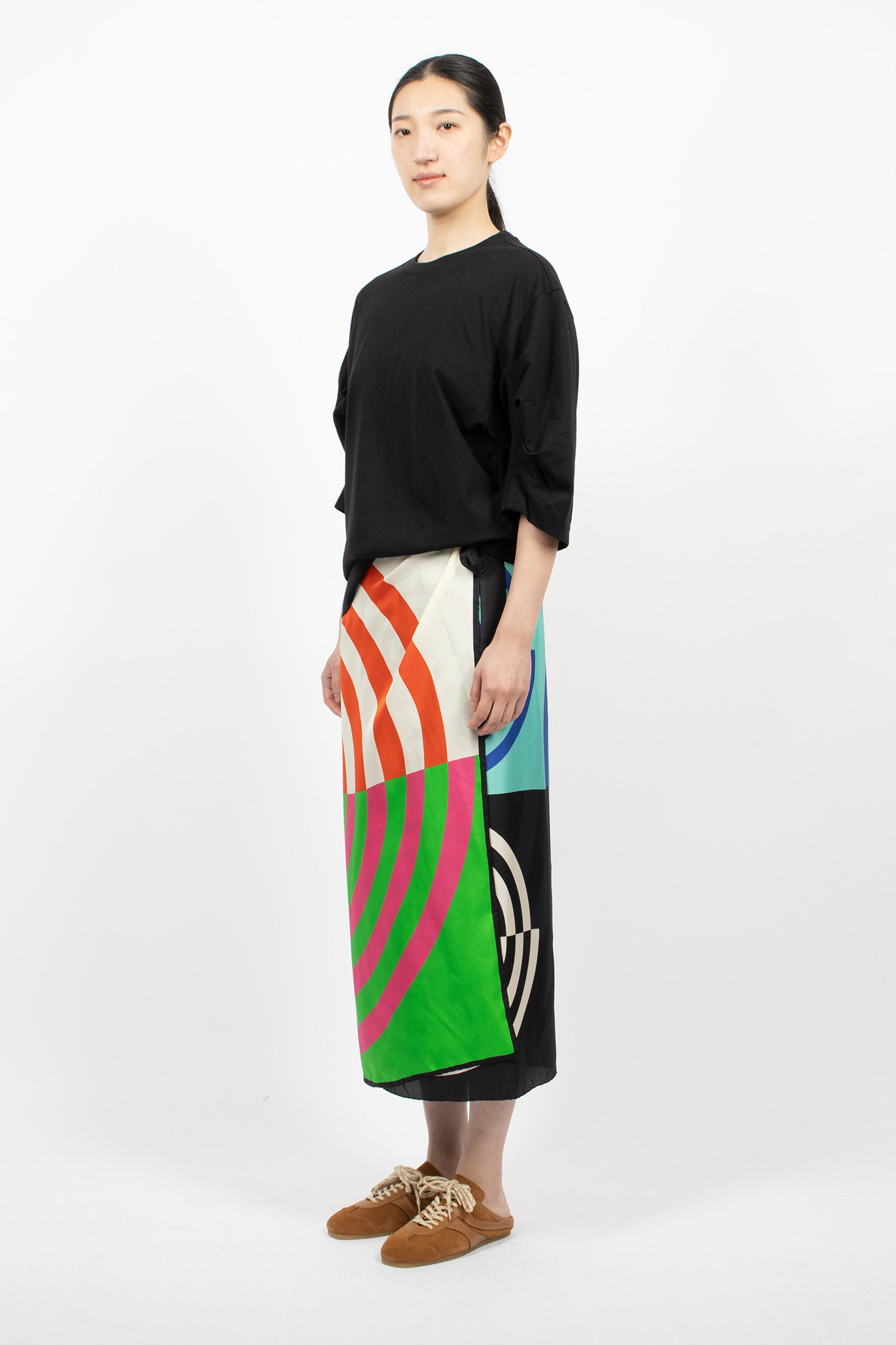 Long Wrap Scarf-Skirt Dessin C