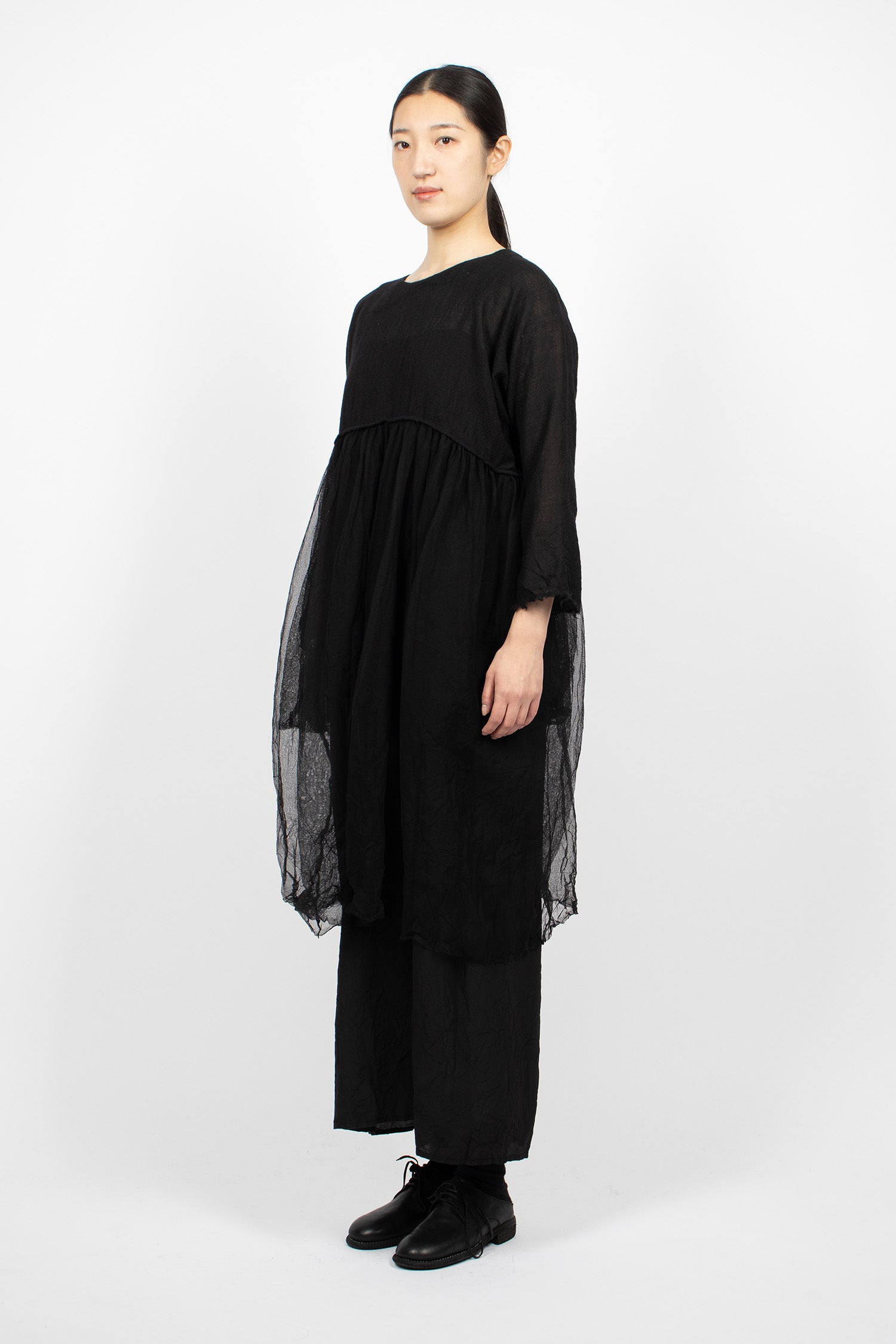 Mafalda Layered Half Dress Black
