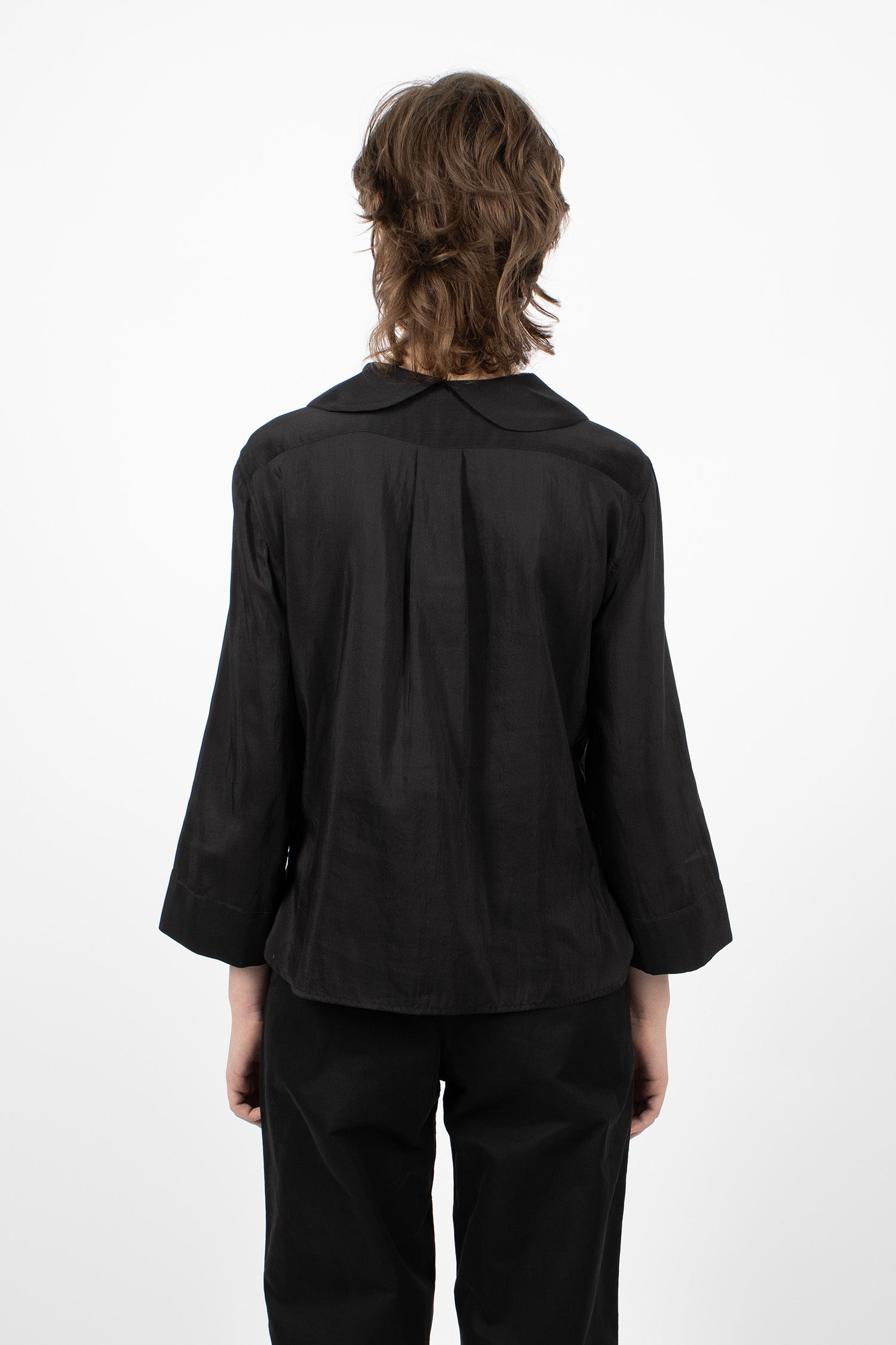 Petal Collar Shirt Black