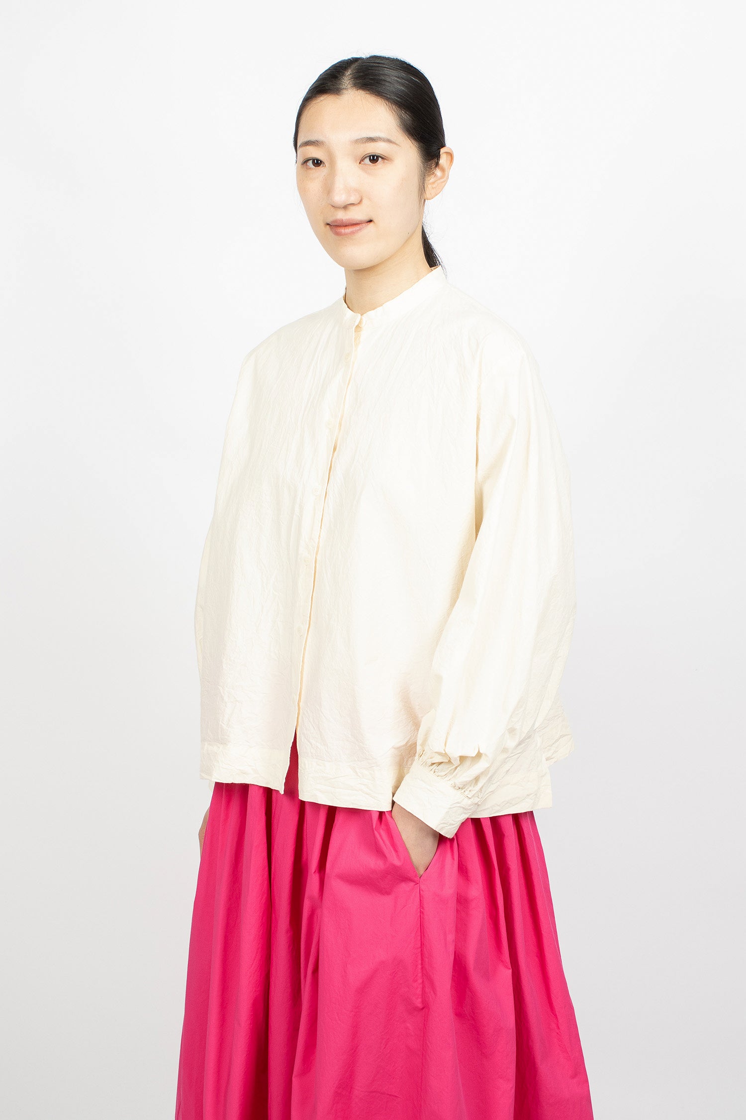 Biggy Grandad Shirt Natural