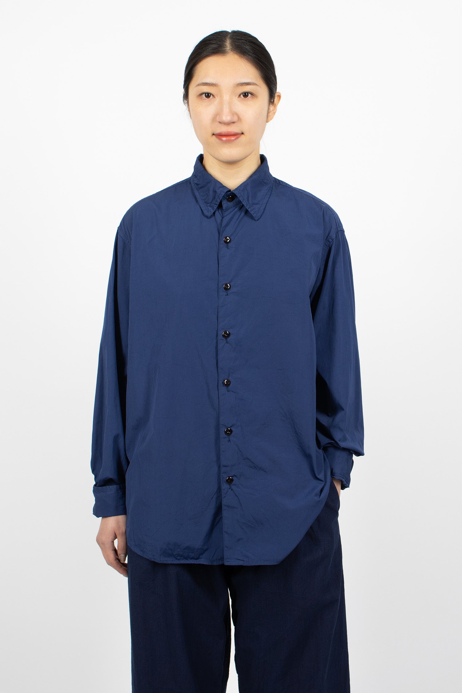 Milou+Col Shirt Navy/Turquoise