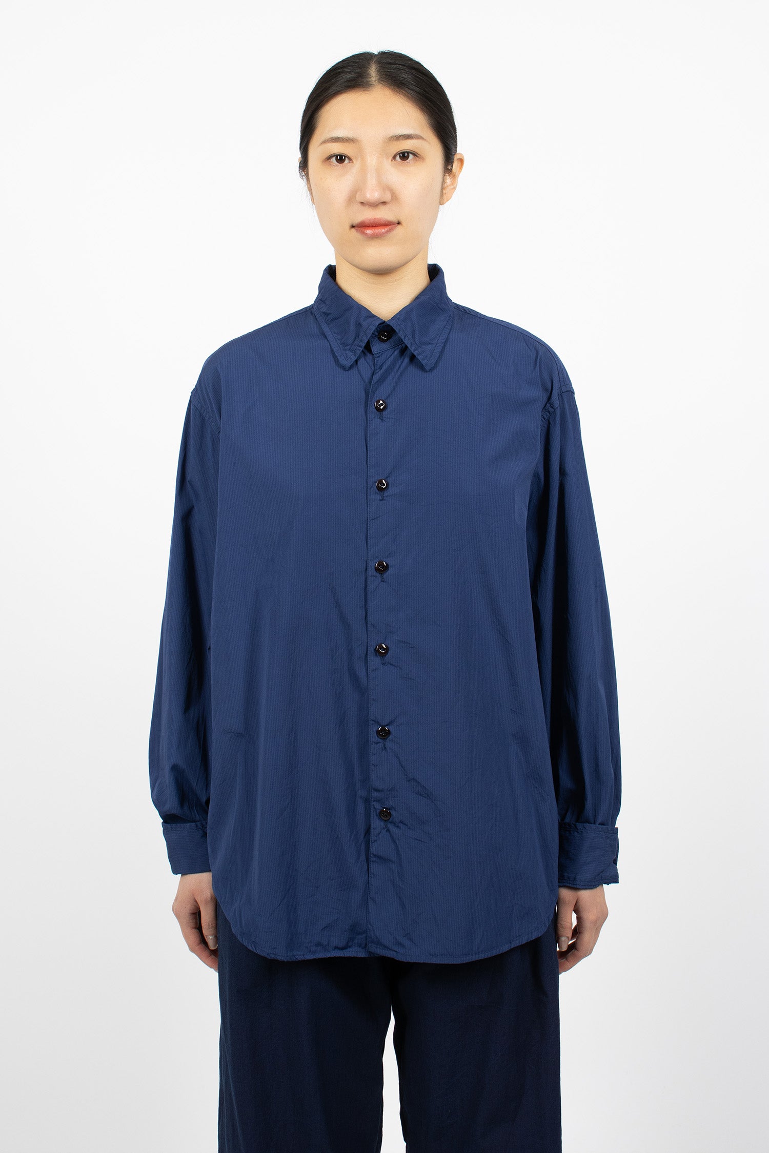 Milou+Col Shirt Navy/Turquoise