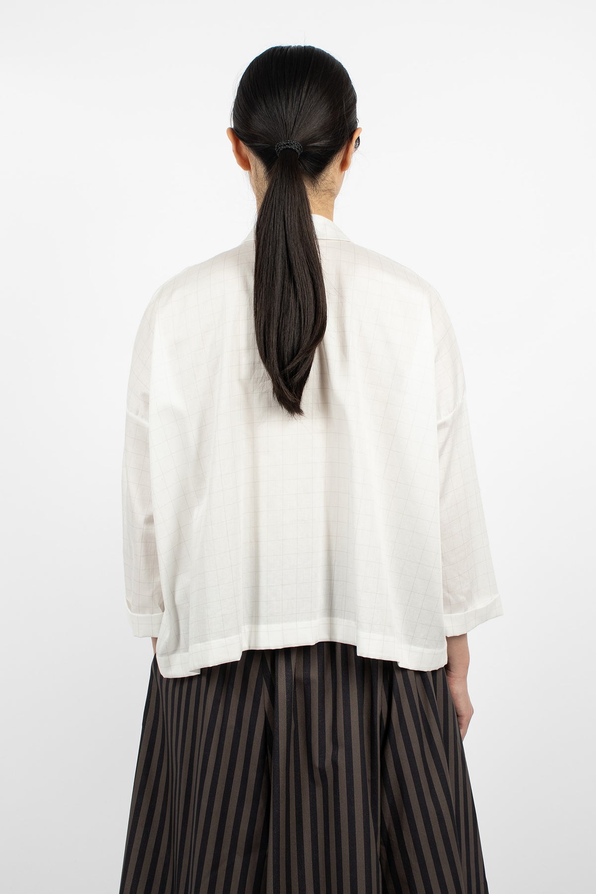 Brigitte Shirt Grid White/Grey